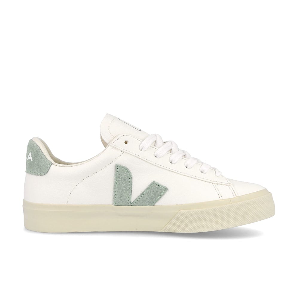 Veja Campo Chromefree Leather Extra White-Matcha Low Top Sneakers  Silhouette | Overkill