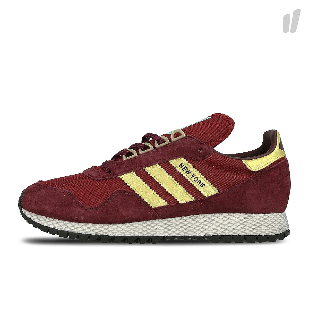 adidas new york Maroon-Collegiate Burgundy-Matte Gold Sneakers CQ2486 | Overkill