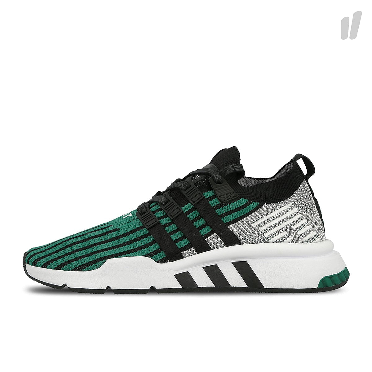 adidas equipment support mid adv primeknit Core Black / Core Black / Sub Green Sneakers CQ2998 | Overkill