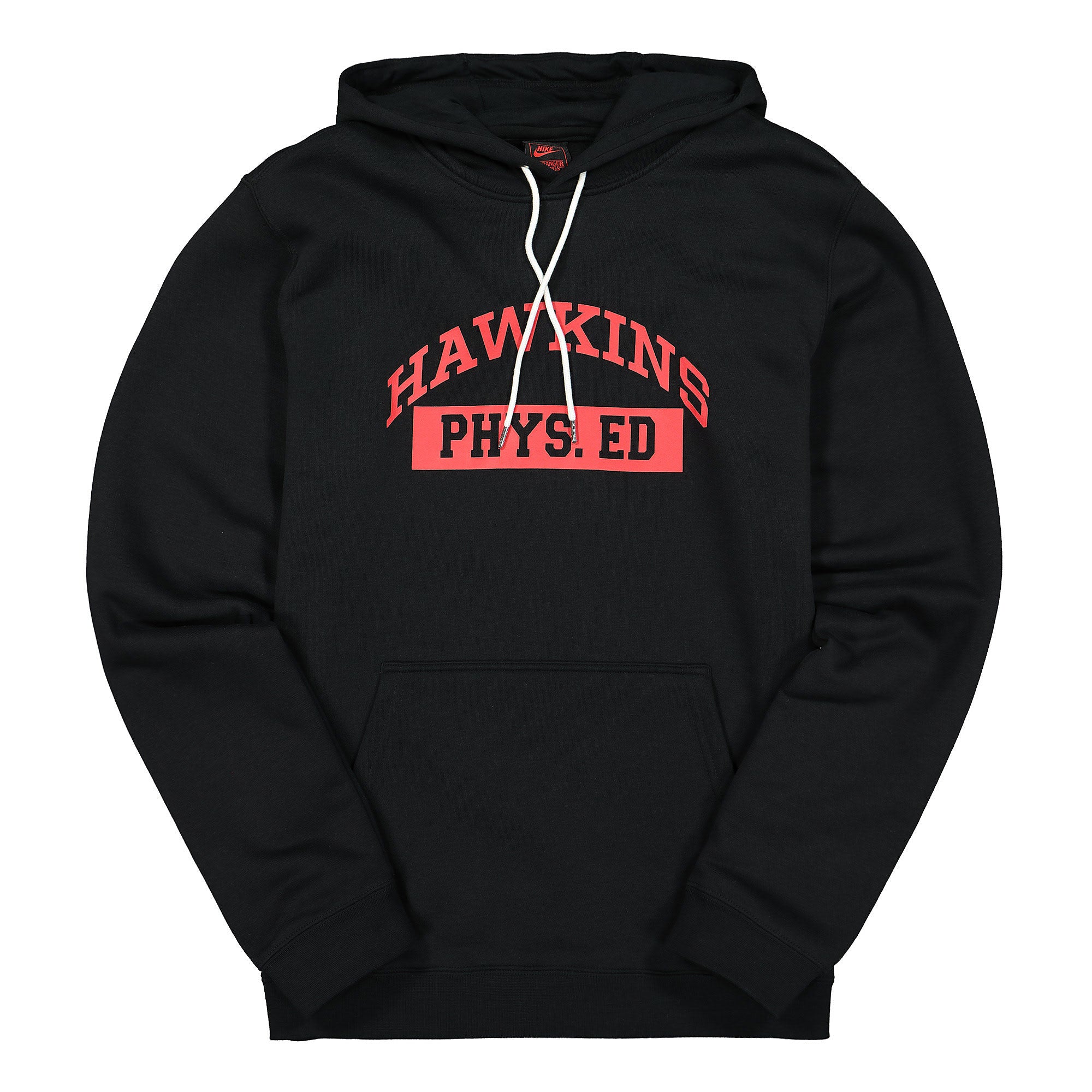 Nike Stranger Things x Nike NRG Club Hoodie PO Black / White / University Red Hoodies CQ3655 010 | Overkill