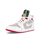 Jordan Air Jordan 1 Zoom Air Comfort White / True Red - Light Silver - Dark Concord High Top Sneakers  Close Up | Overkill
