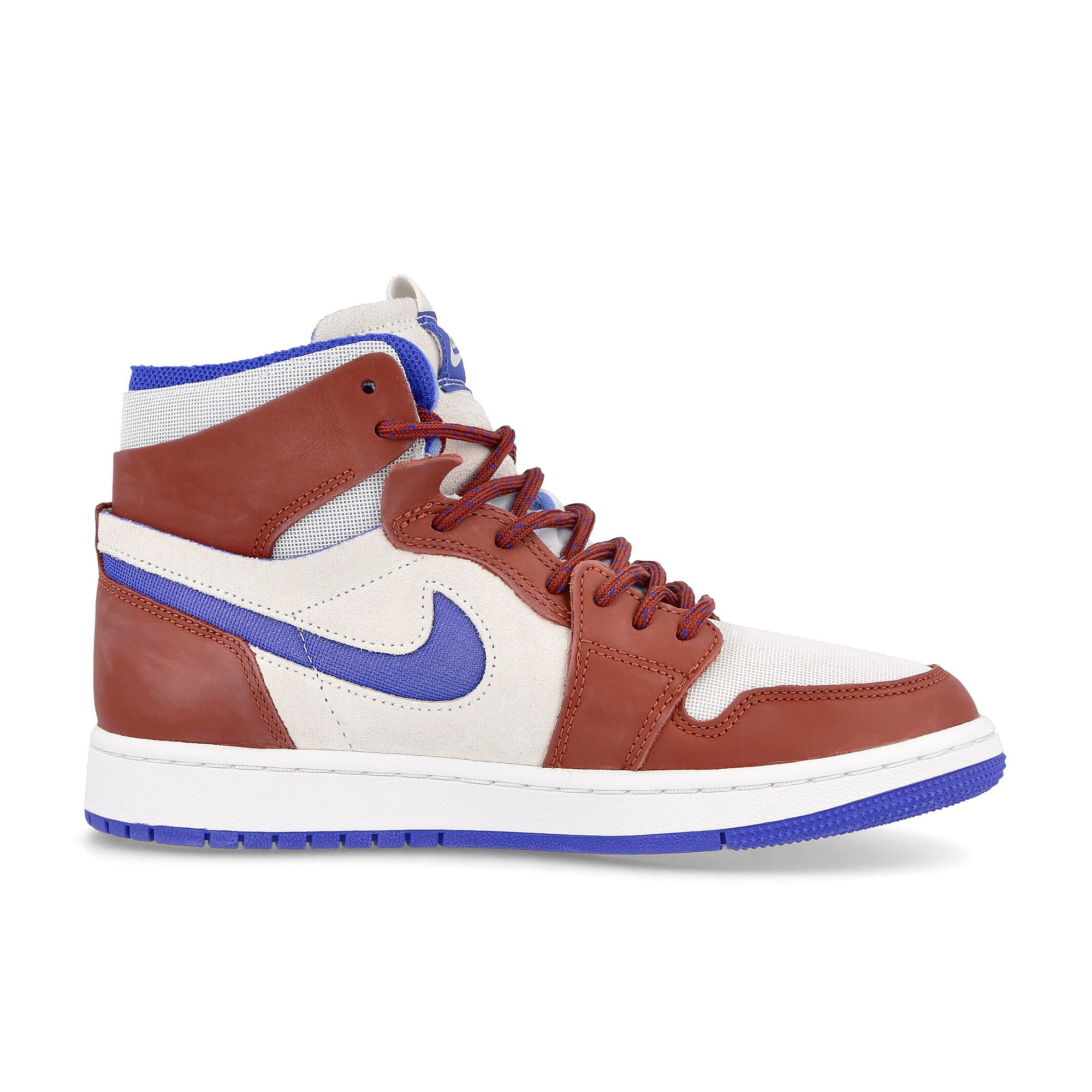 Jordan Wmns Air Jordan 1 Zoom Air Comfort Sail / Redstone - Hyper Royal - White   Material | Overkill