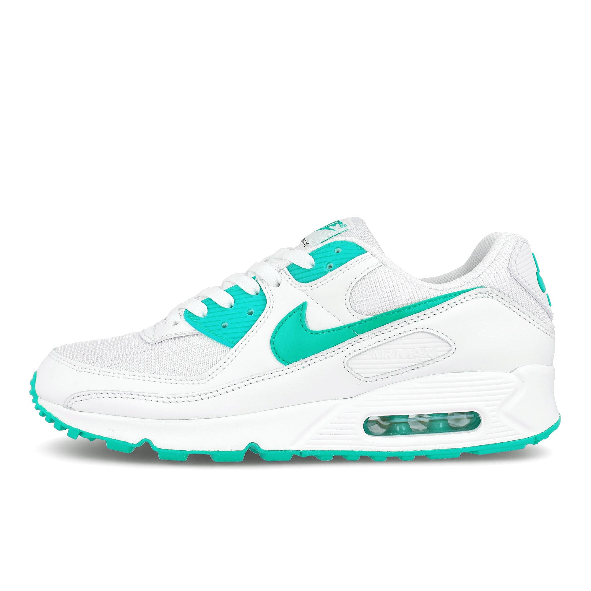Nike air max 90 White-Hyper Jade - Black Low Top Sneakers CT1028 102 | Overkill
