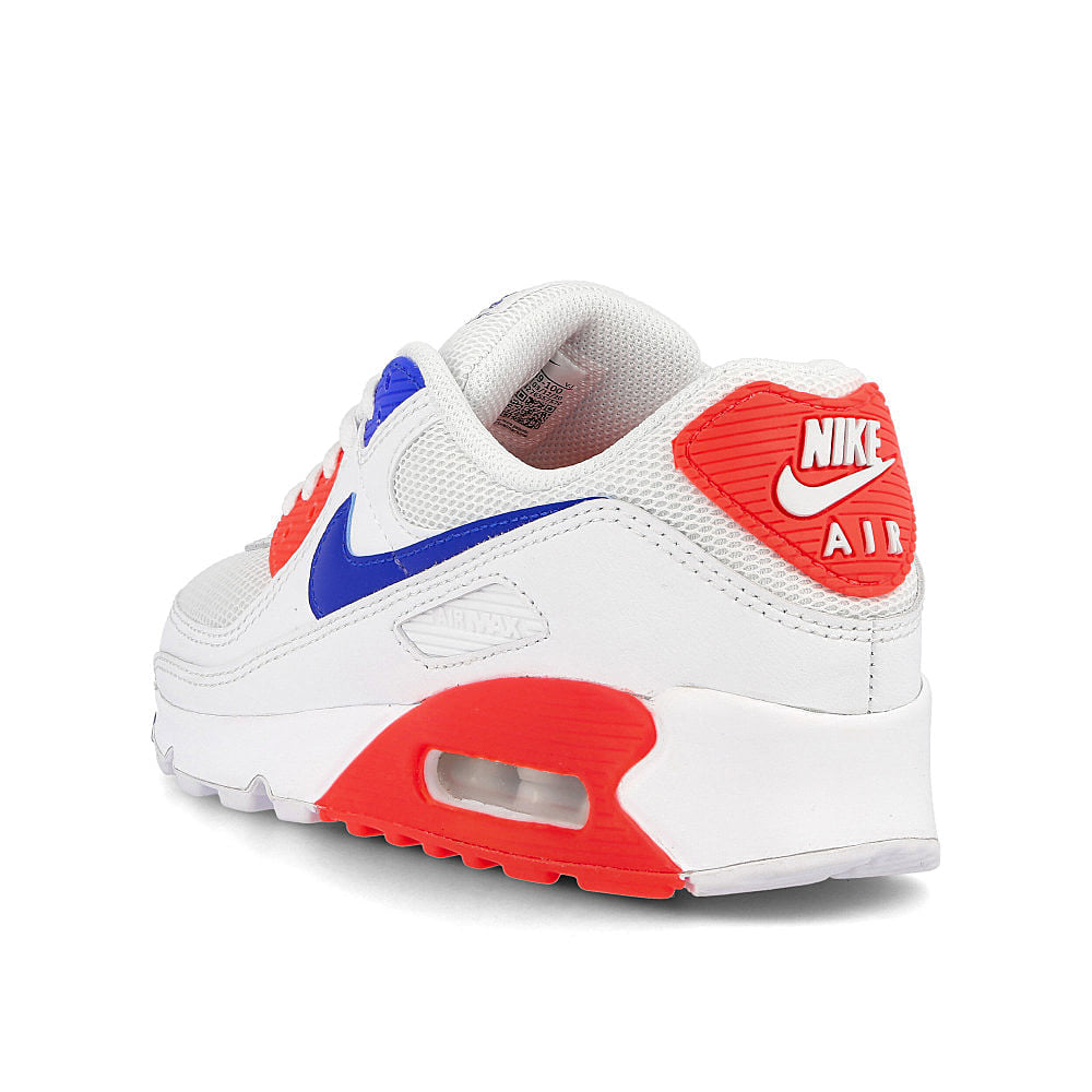 Nike wmns air max 90 White-Racer Blue - Flash Crimson Sneakers  Material | Overkill