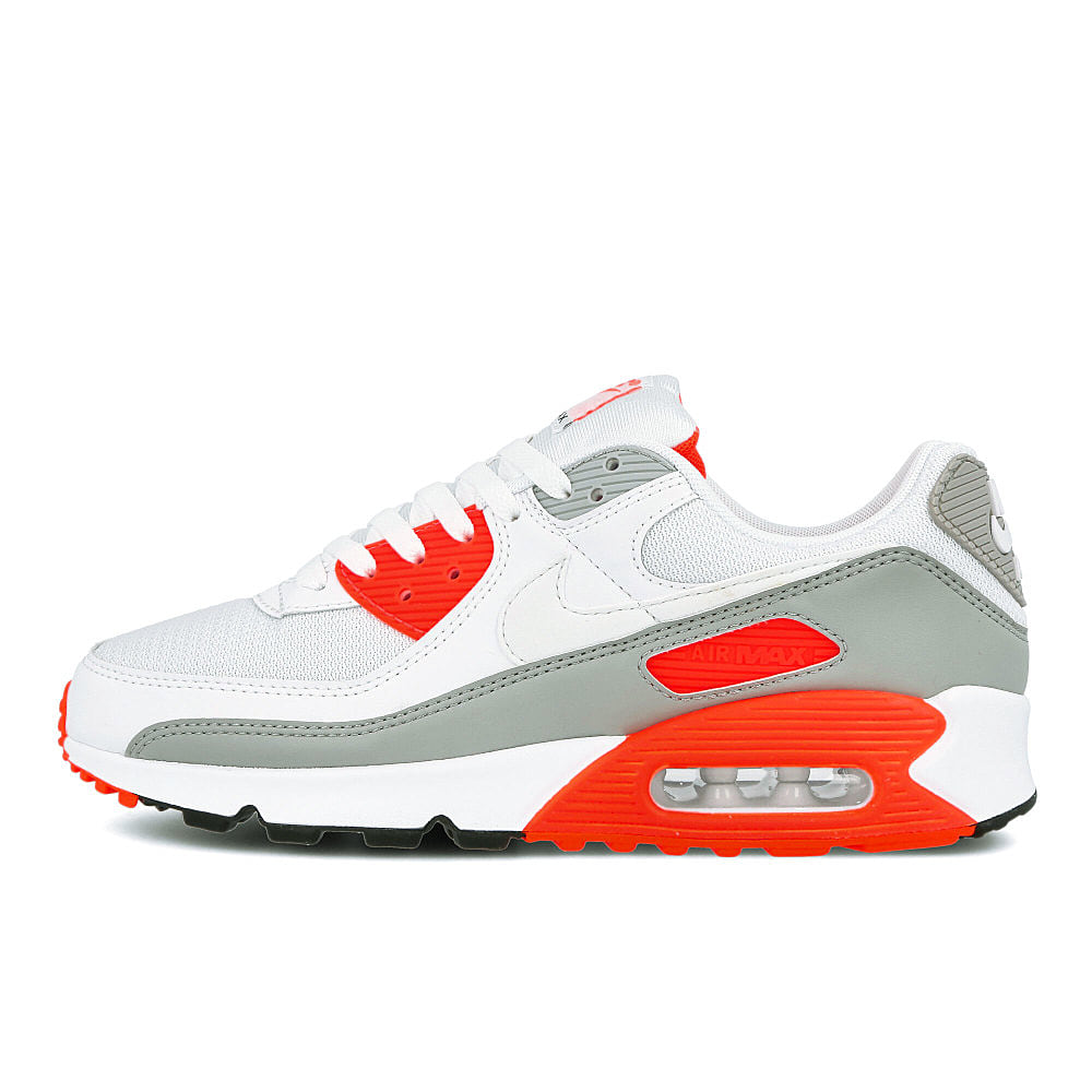 Nike air max 90 White / White - Hyper Orange - Light Smoke Grey  CT4352 103 | Overkill