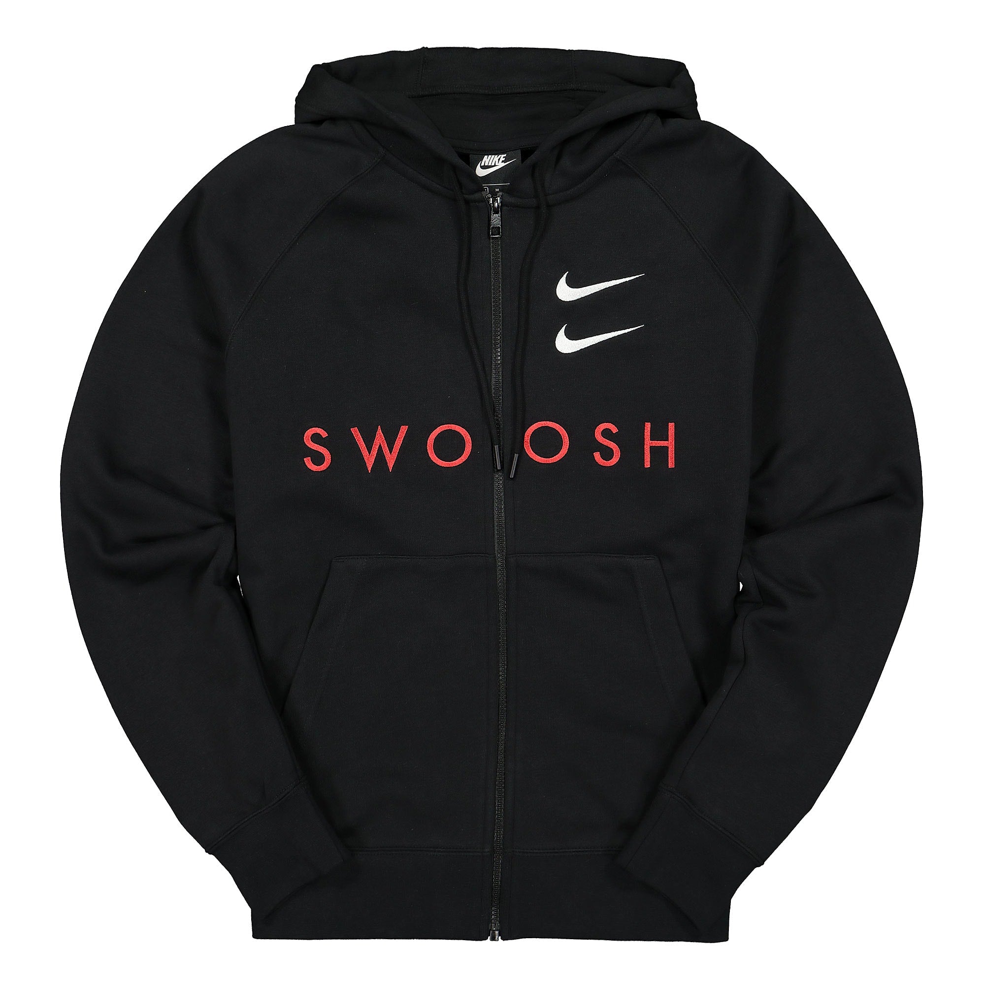 Nike NSW Swoosh Hoodie FZ FT Black / Univeristy Red - White Hoodies CT7362 010 | Overkill