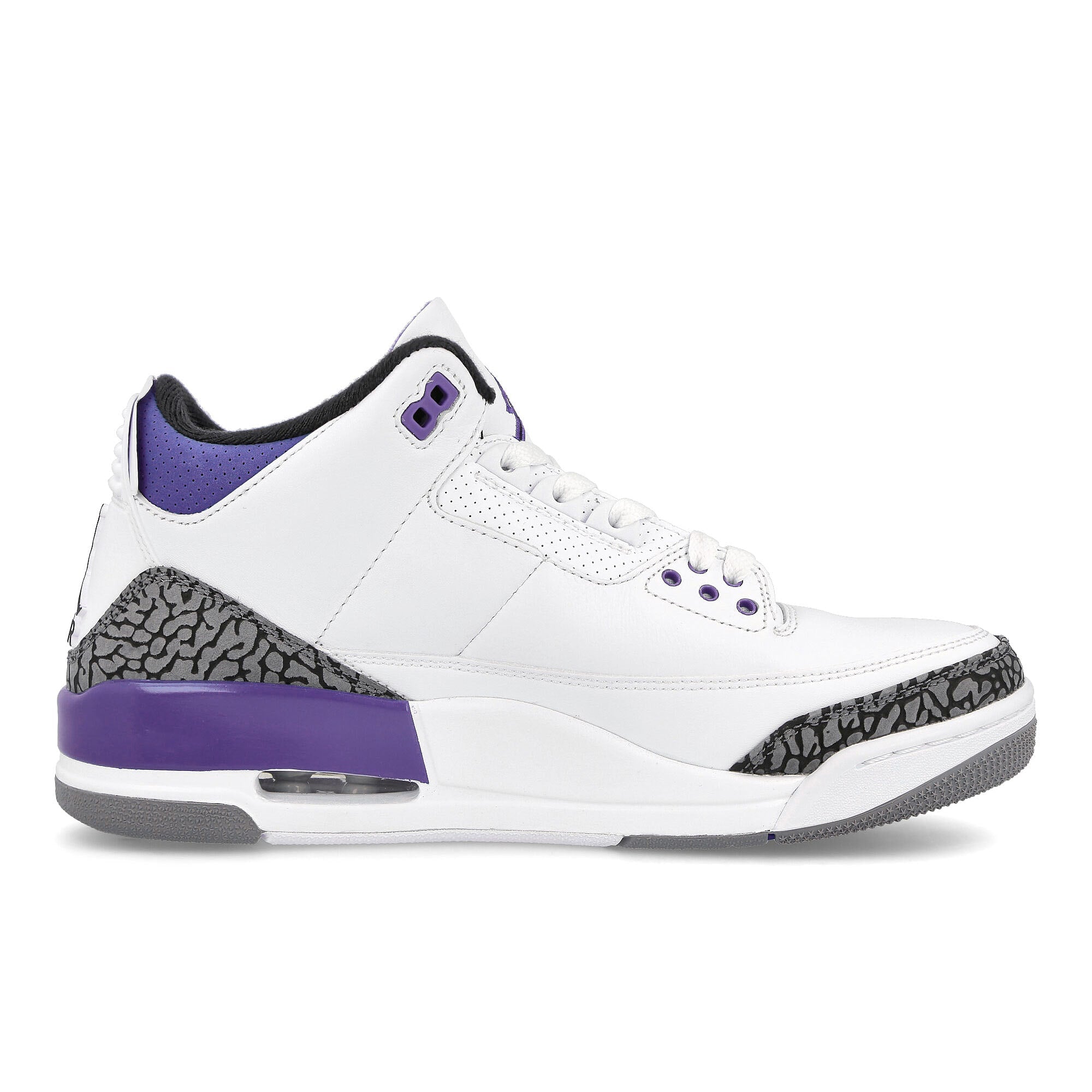 Jordan Air Jordan 3 Retro White / Black - Dark Iris - Cement Grey Mid Top Sneakers  Silhouette | Overkill