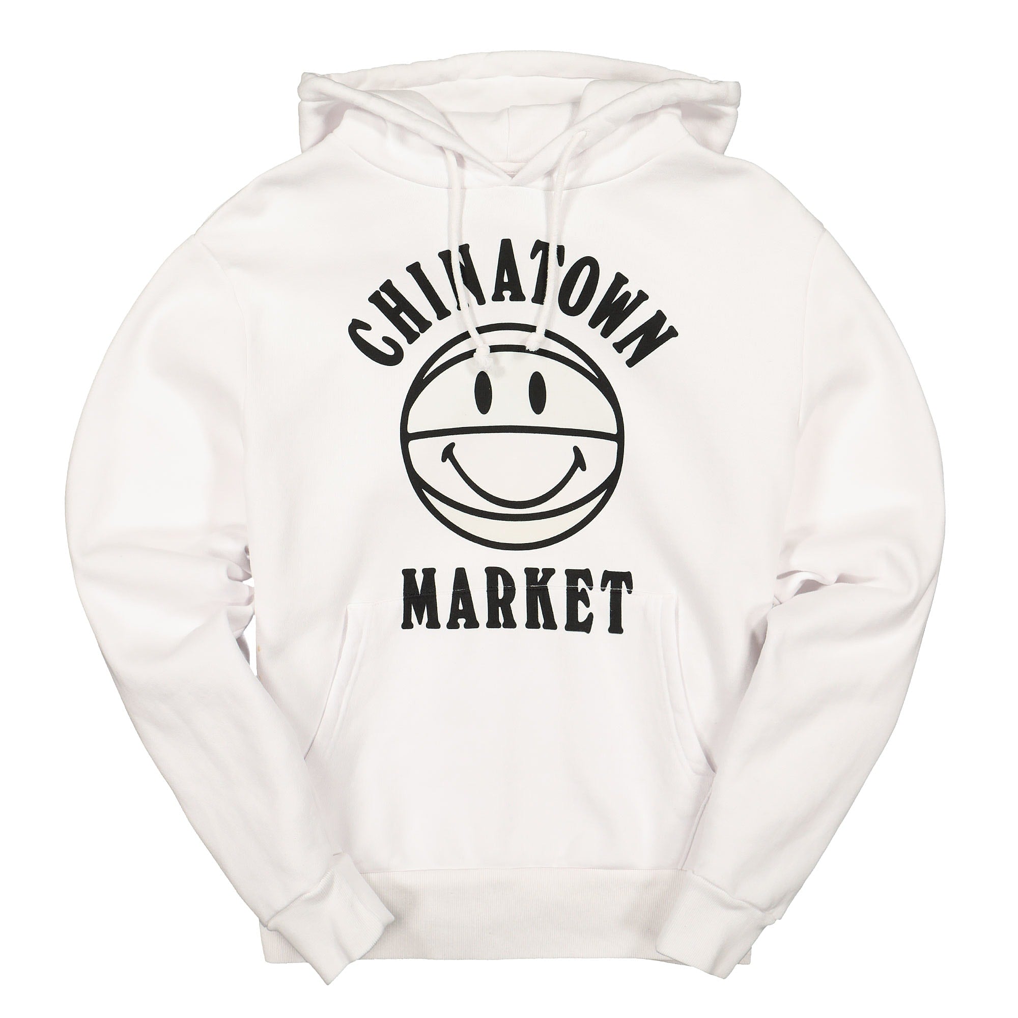 Chinatown Market UV Smiley Bball Hoodie White Hoodies CTMUV-UVSBH | Overkill