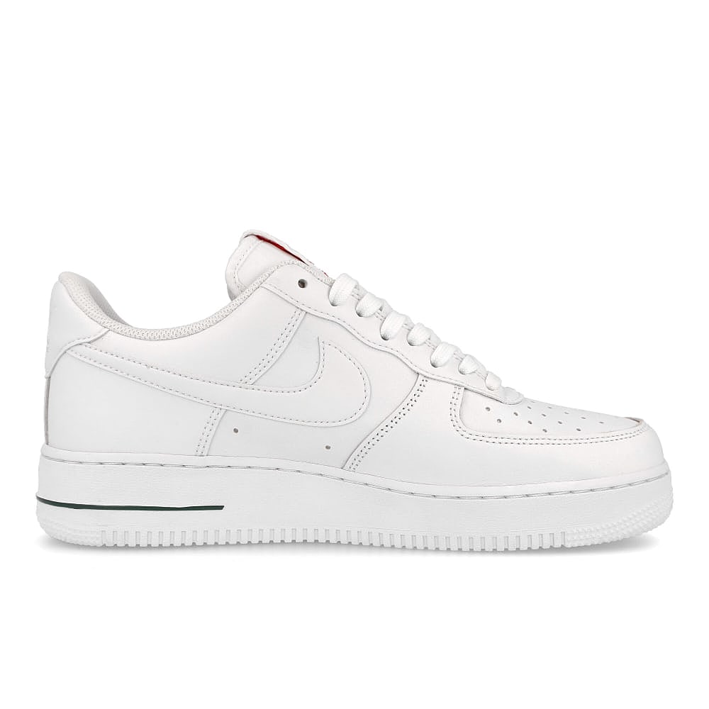 Nike air force 1 07 lx White / White - University Red - Pine Green   Material | Overkill