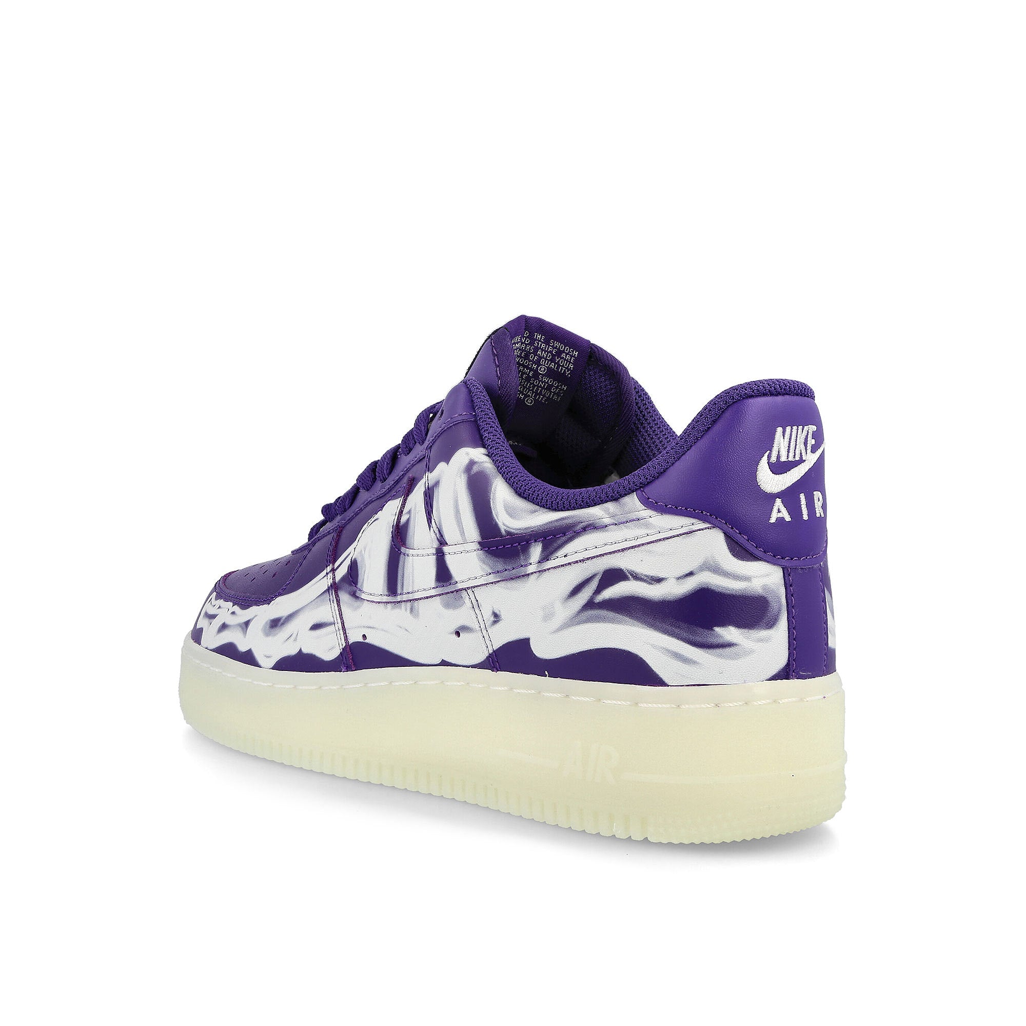 Nike air force 1 07 skeleton Court Purple / Court Purple - White  Close-up | Overkill