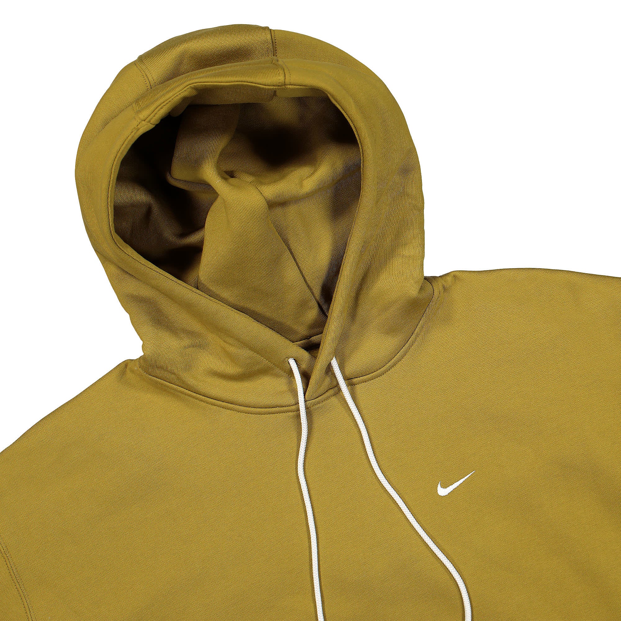 Nike NK Solo Swoosh Fleece Hoodie Desert Moss / White Hoodies Close-up | Overkill