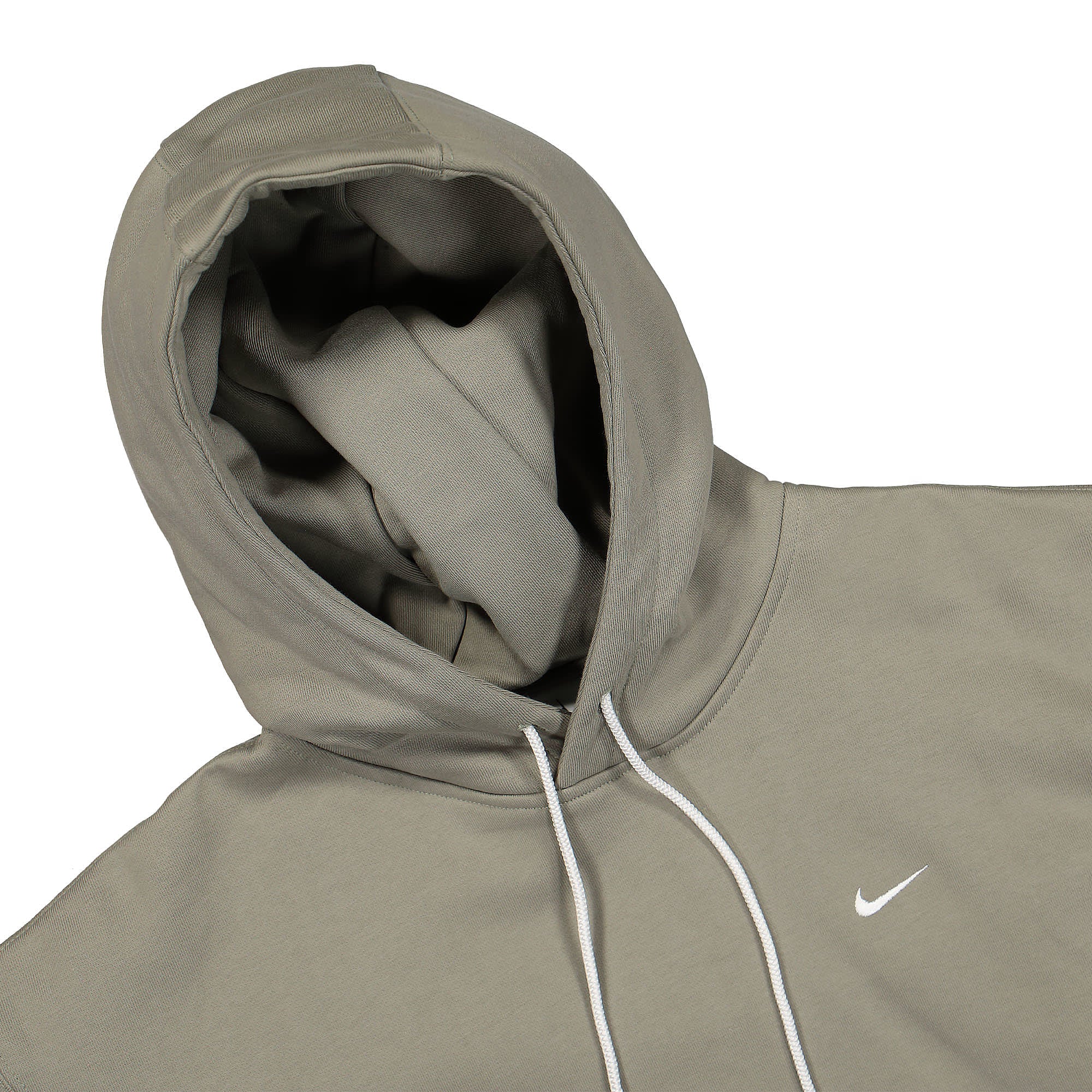 Nike Solo Swoosh Fleece Hoodie Light Army / White Hoodies Close-up | Overkill