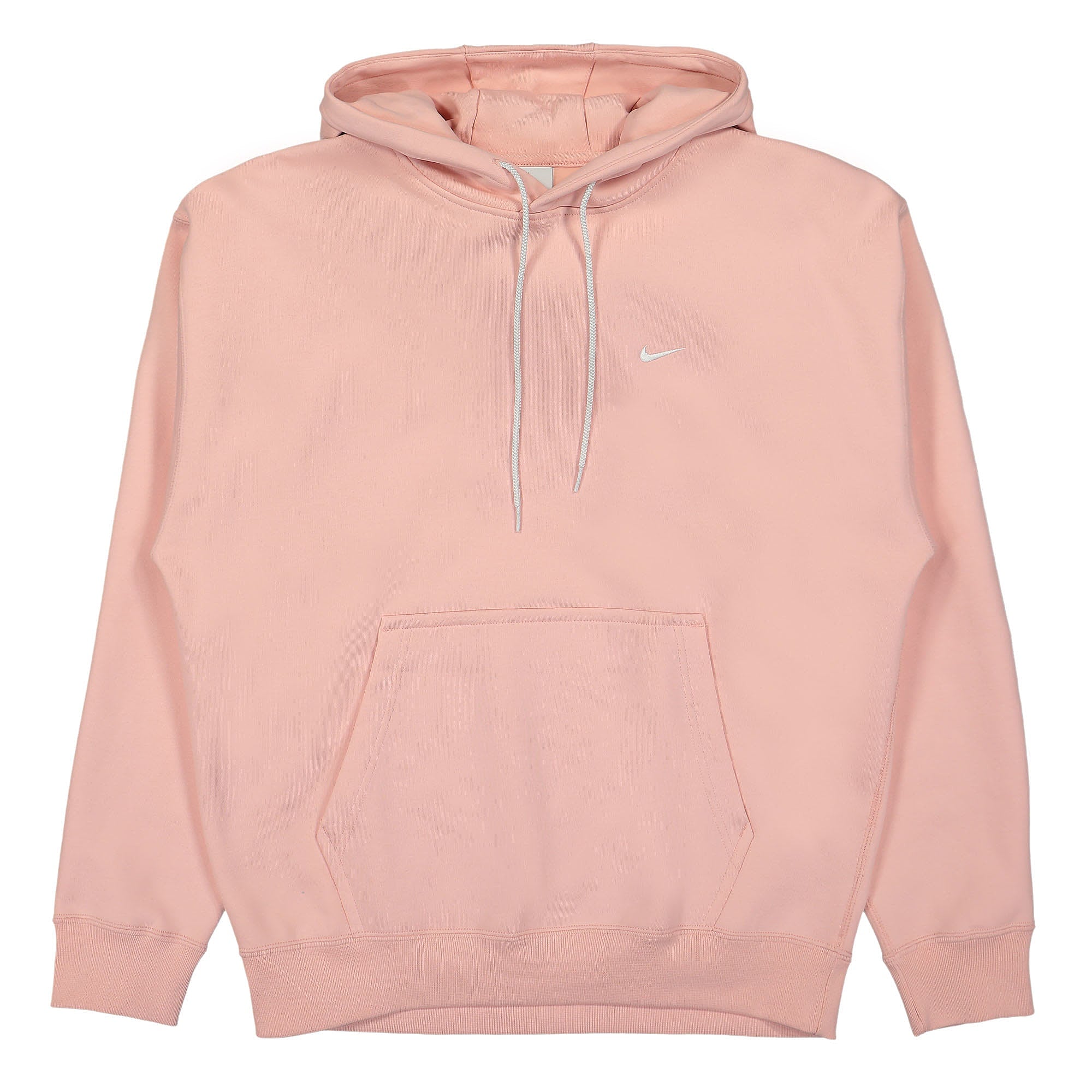 Nike NK Solo Swoosh Fleece Hoodie Bleached Coral / White Hoodies CV0552 697 | Overkill