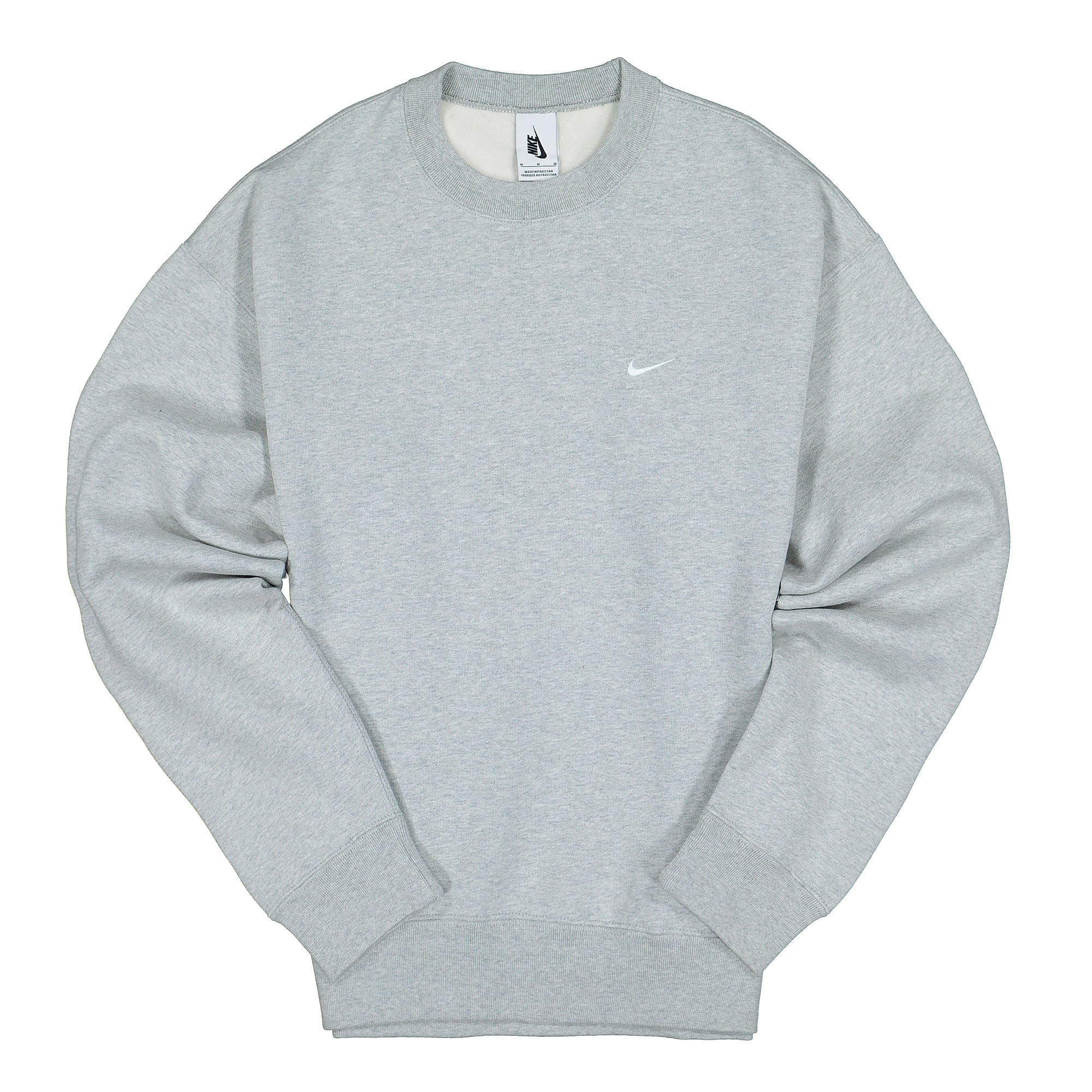 Nike NRG Fleece Crew Grey Heather / White Sweatshirts CV0554 050 | Overkill