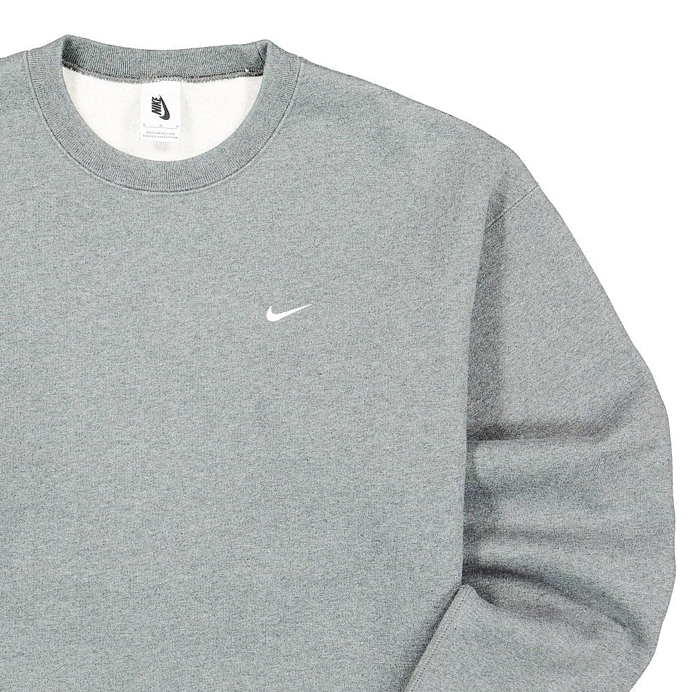 Nike NRG Fleece Crew Dark Grey Heather / White Sweatshirts Close-up | Overkill
