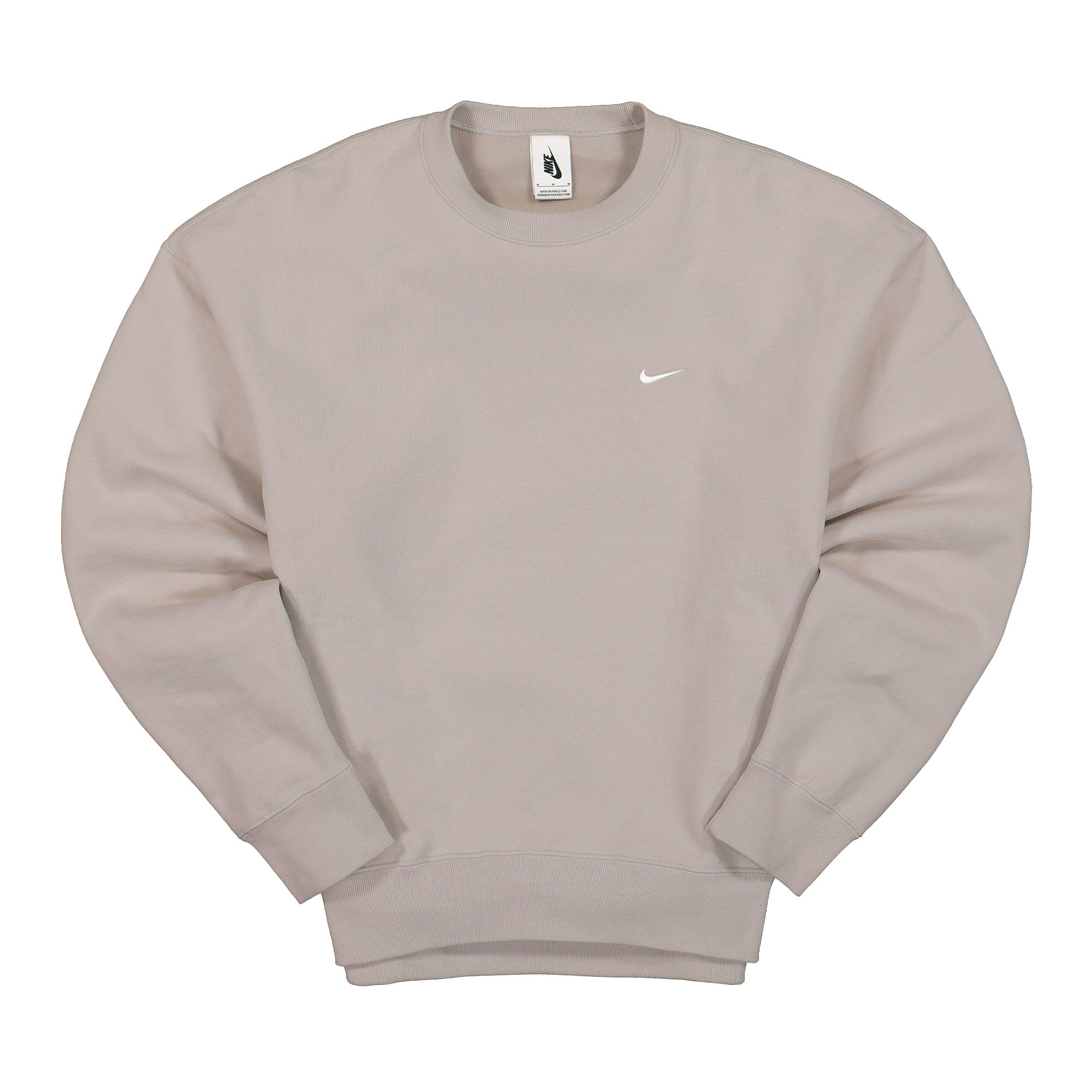 Nike NRG Solo Swoosh Fleece Crew Malt White Sweatshirts CV0554 245 | Overkill