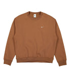 Nike Solo Swoosh Crew Sweatshirt Ale Brown / White Sweatshirts CV0554 270 | Overkill