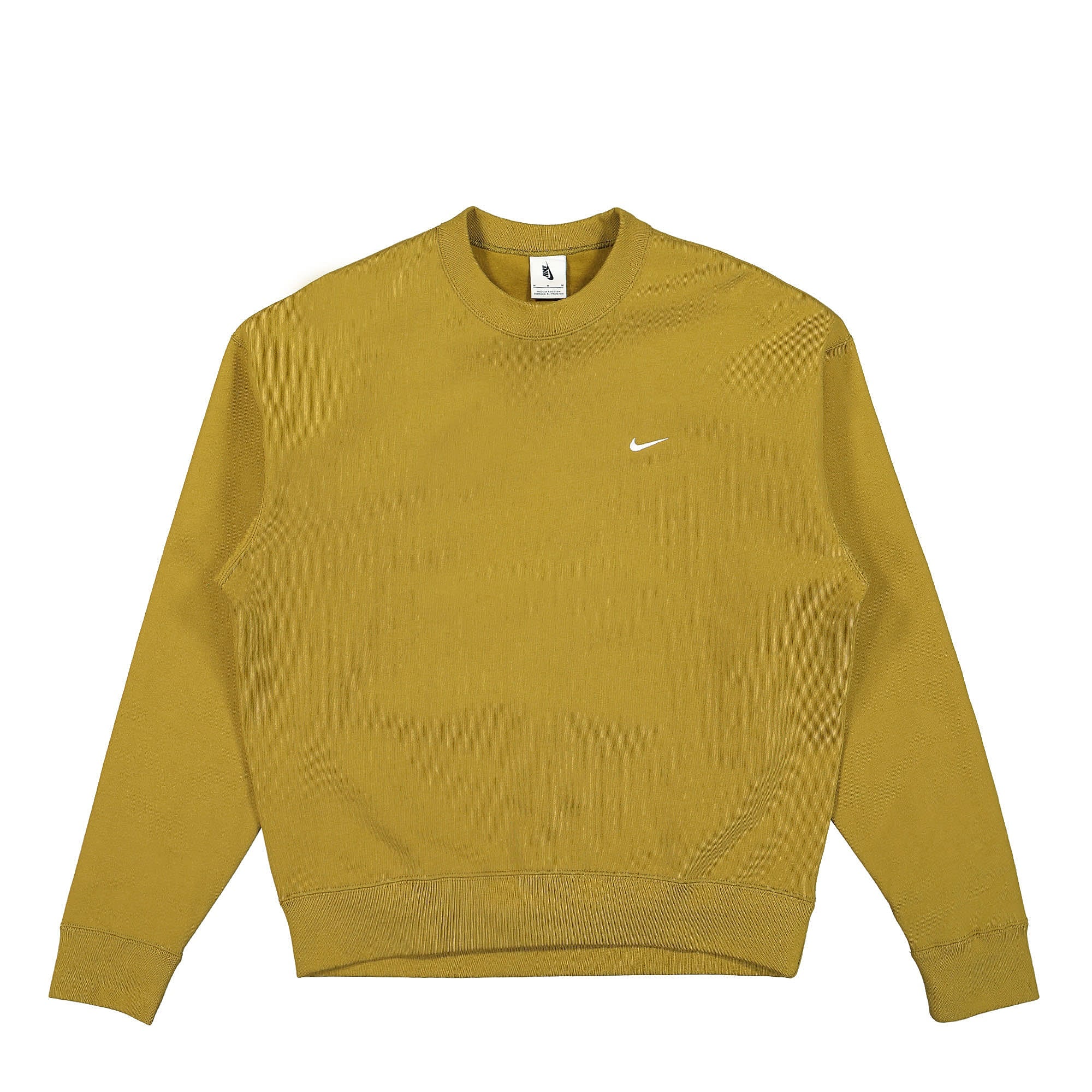 Nike NK Solo Swoosh Fleece Sweatshirt Desert Moss / White Sweatshirts CV0554 318 | Overkill