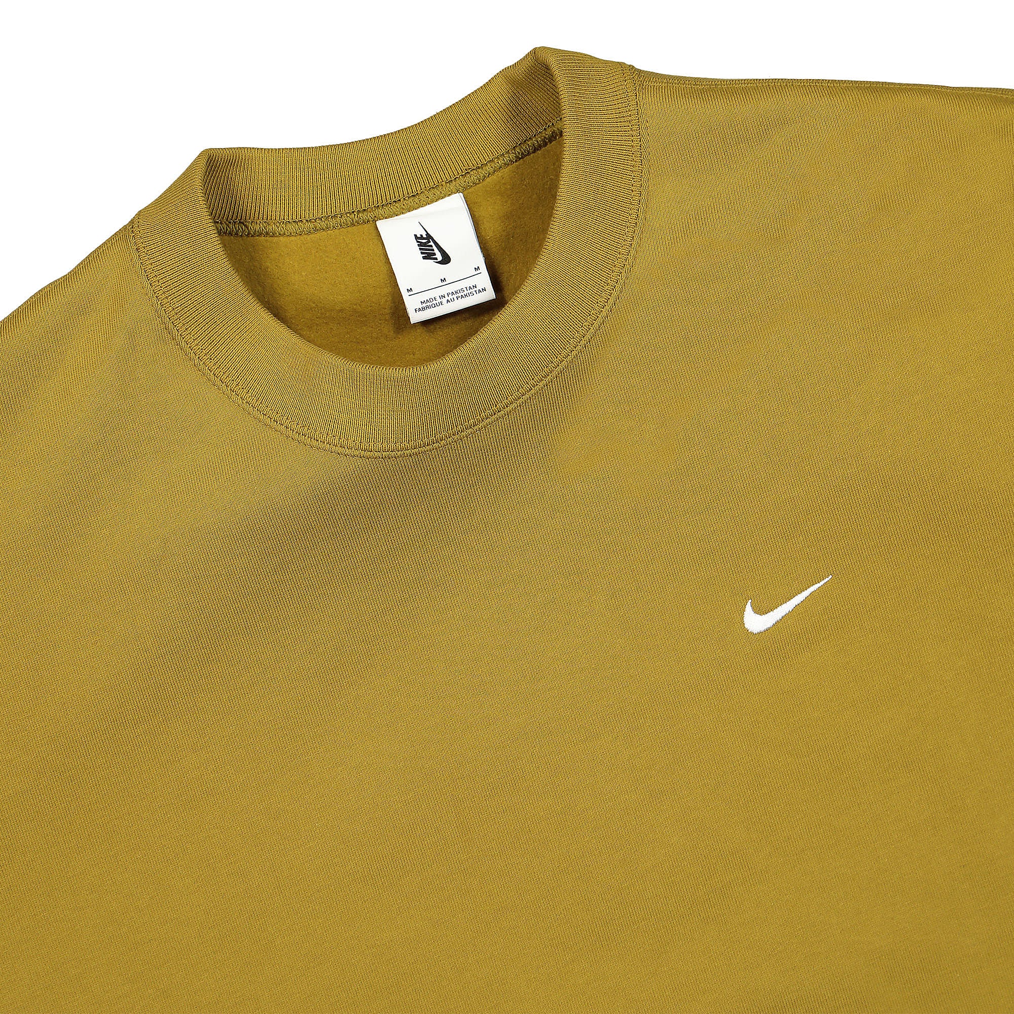Nike NK Solo Swoosh Fleece Sweatshirt Desert Moss / White Sweatshirts Close-up | Overkill
