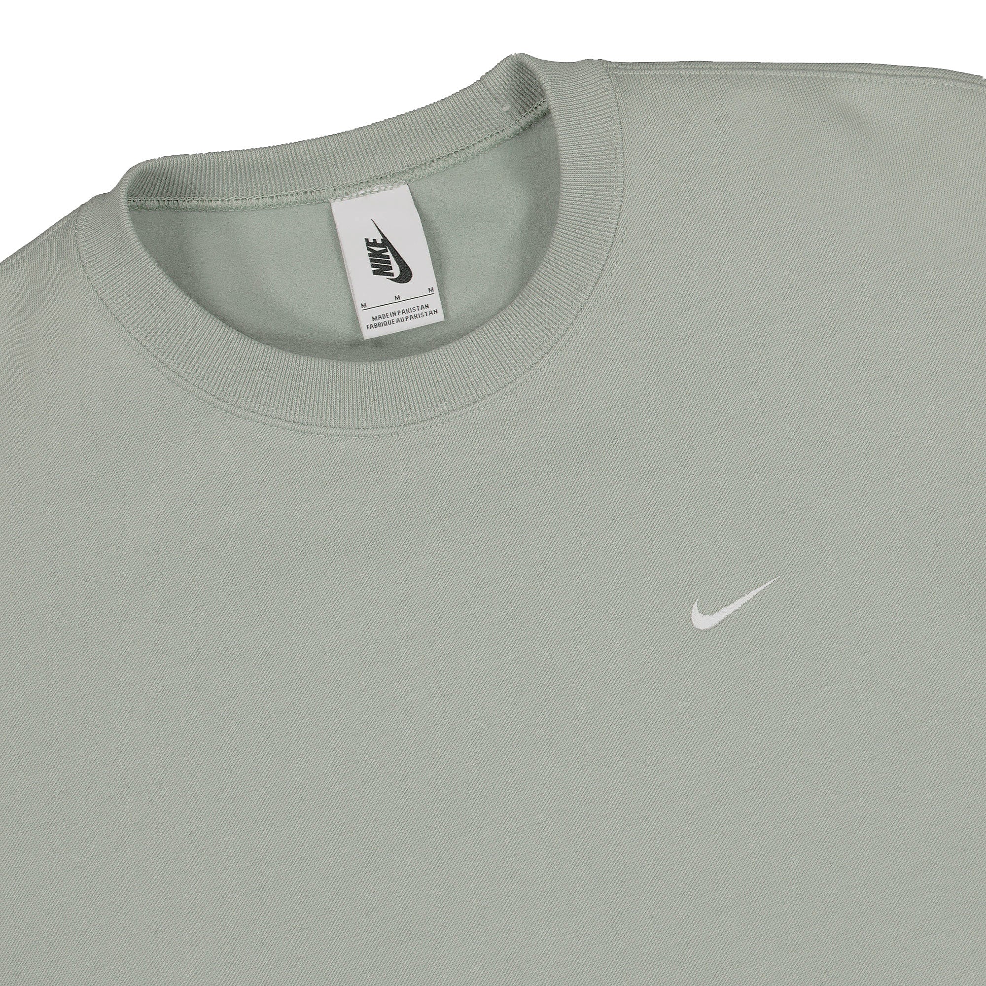 Nike NRG Solo Swoosh Crew Sweatshirt Light Army / White Sweatshirts Close-up | Overkill