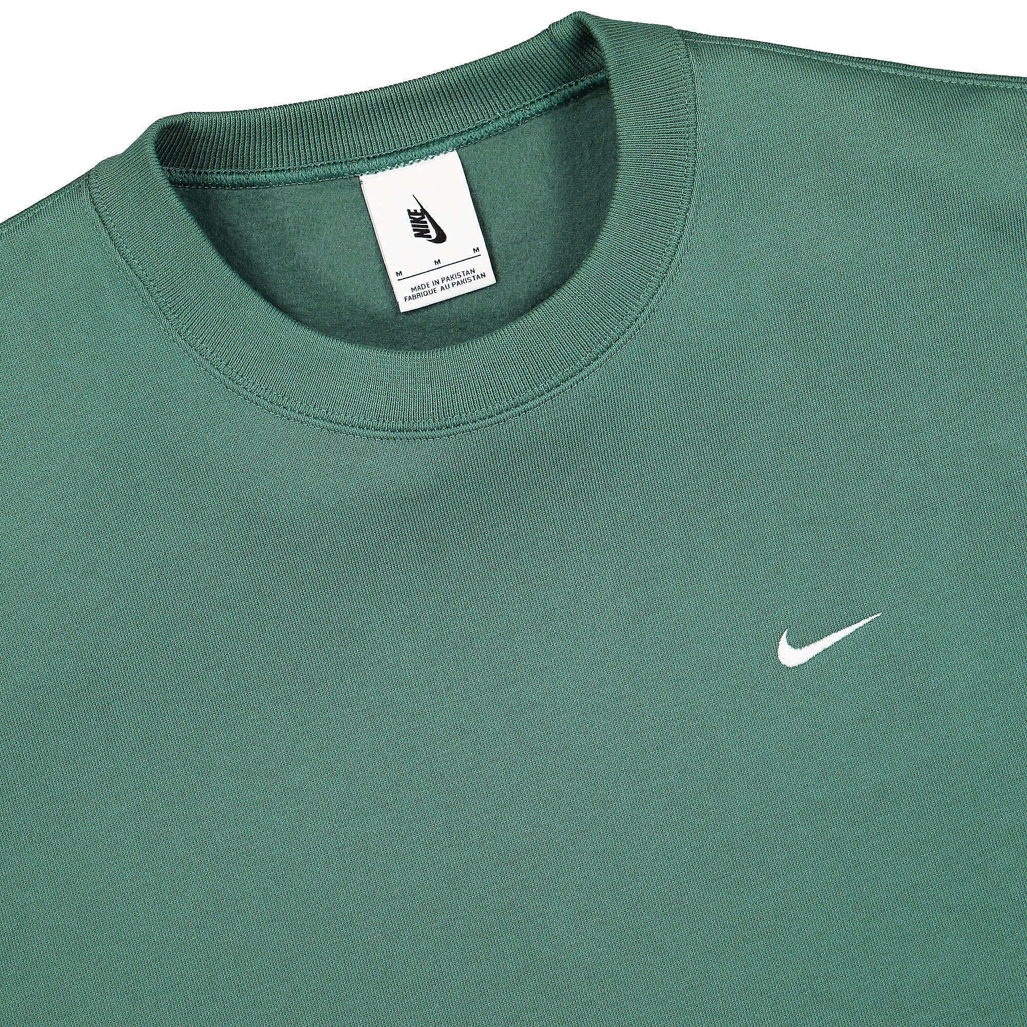 Nike NK Solo Swoosh Fleece Sweatshirt Mystic Green / White Sweatshirts Close-up | Overkill
