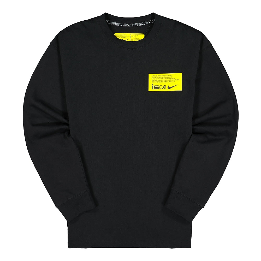 Nike NRG ISPA LS Tee 1.0 Black / Opti Yellow Longsleeves CV3045 010 | Overkill