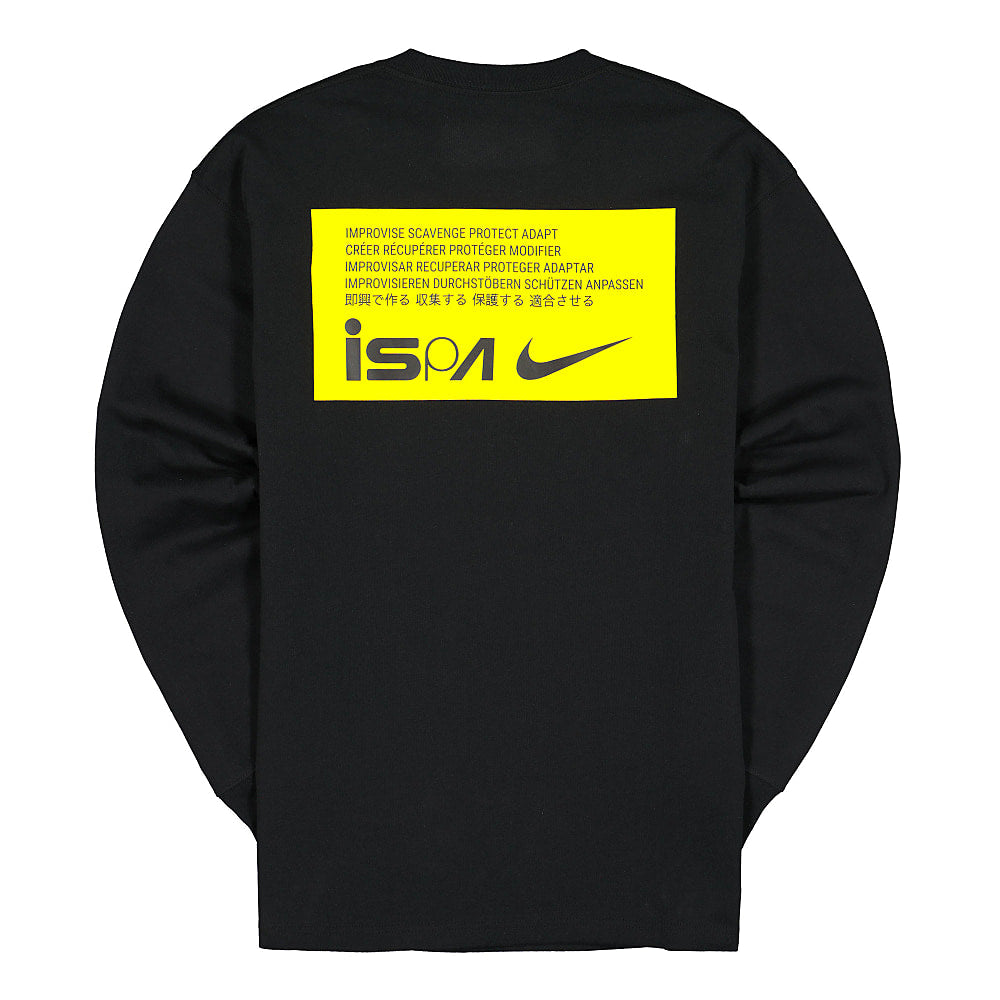 Nike NRG ISPA LS Tee 1.0 Black / Opti Yellow Longsleeves Material | Overkill