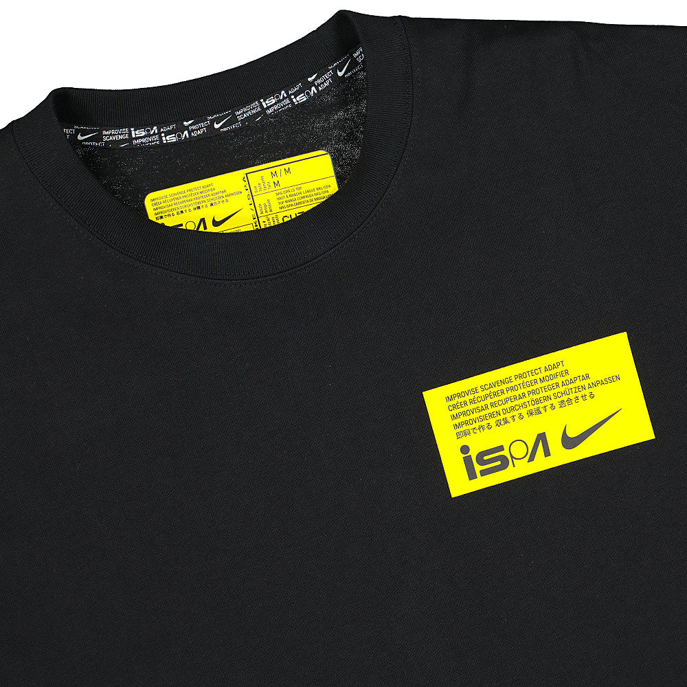 Nike NRG ISPA LS Tee 1.0 Black / Opti Yellow Longsleeves Close-up | Overkill