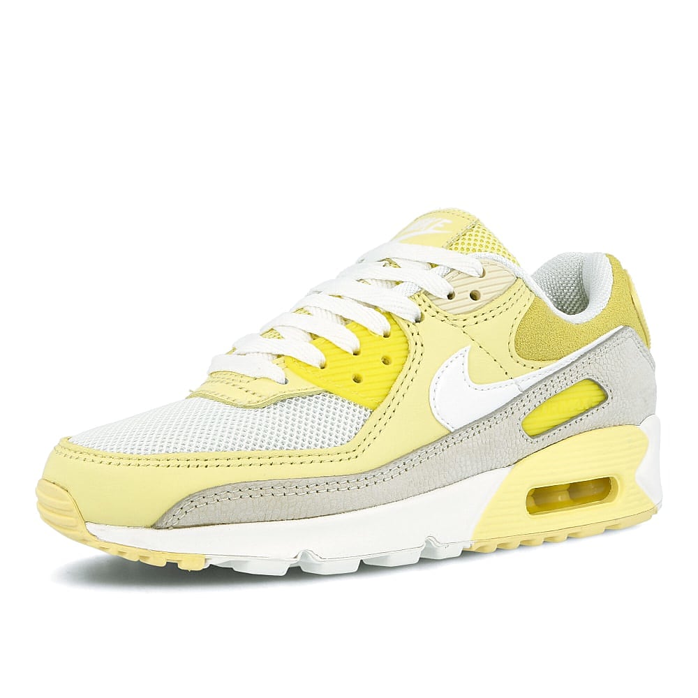Nike wmns air max 90 Opti Yellow-White - Fossil- Bicycle Yellow Sneakers  Close Up | Overkill