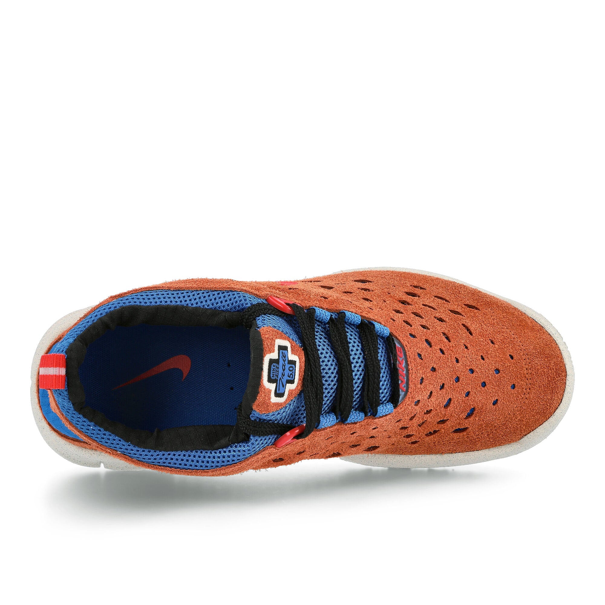 Nike free run trail Dark Russet-Habanero Red - Blue Nebula Sneakers  Detailfoto | Overkill