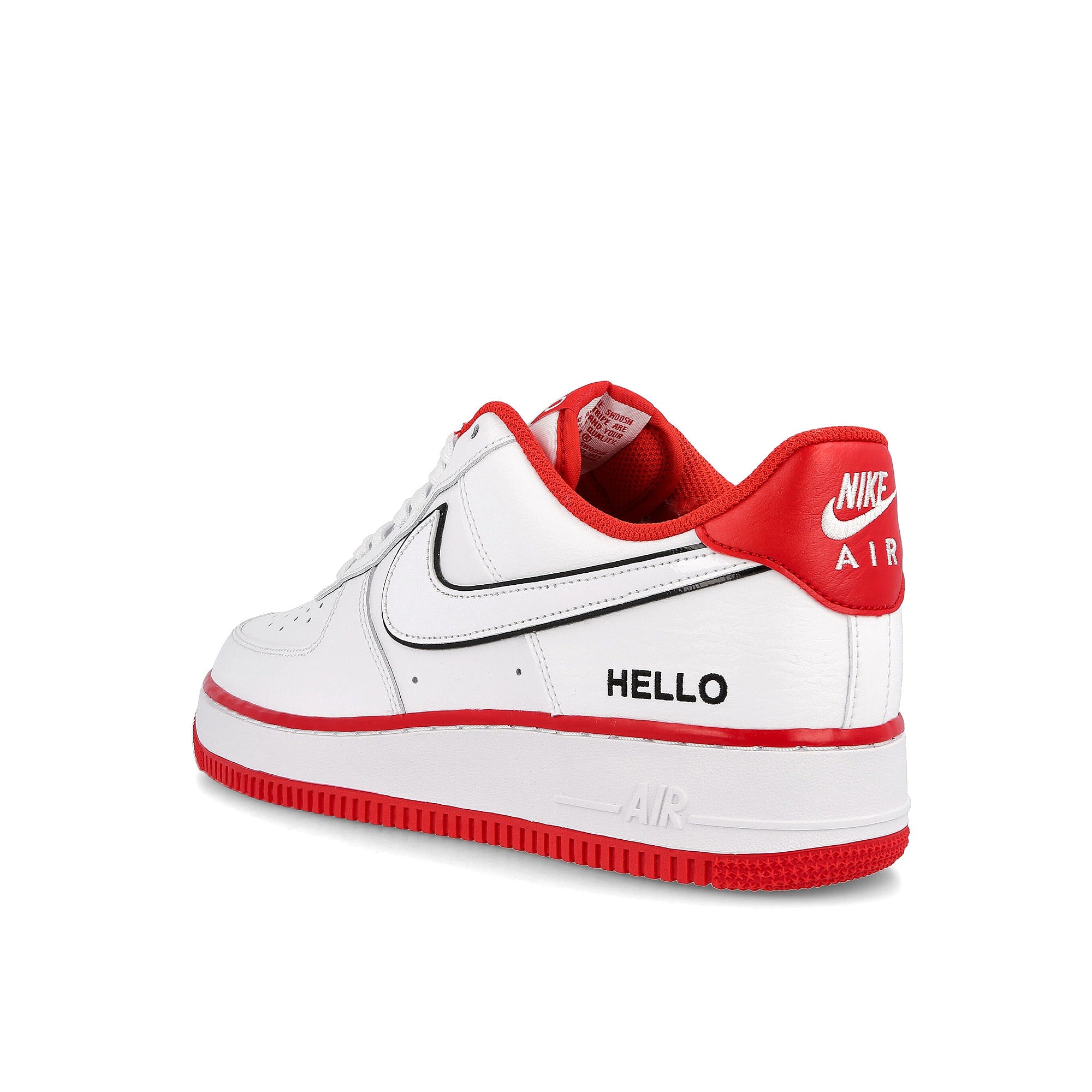 Nike air force 1 07 lx White / White - University Red - Black  Close-up | Overkill