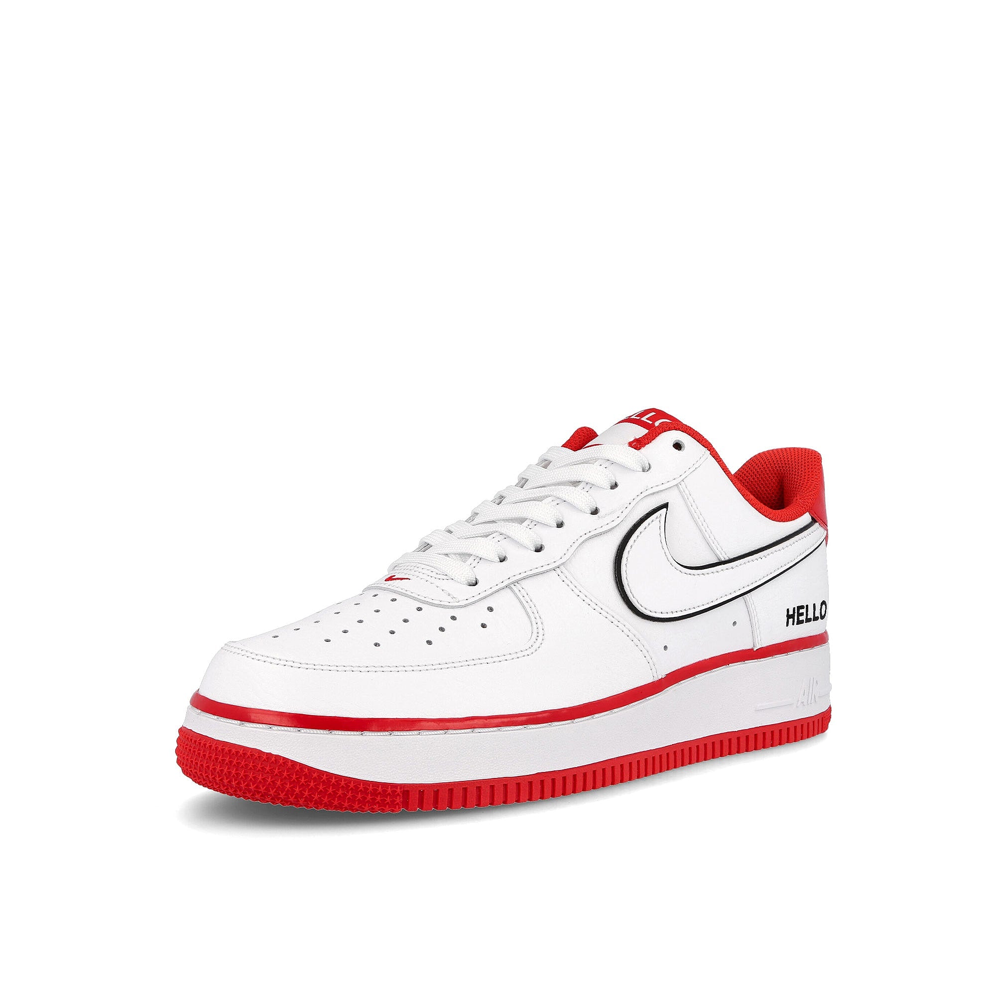 Nike air force 1 07 lx White / White - University Red - Black  Detailfoto | Overkill