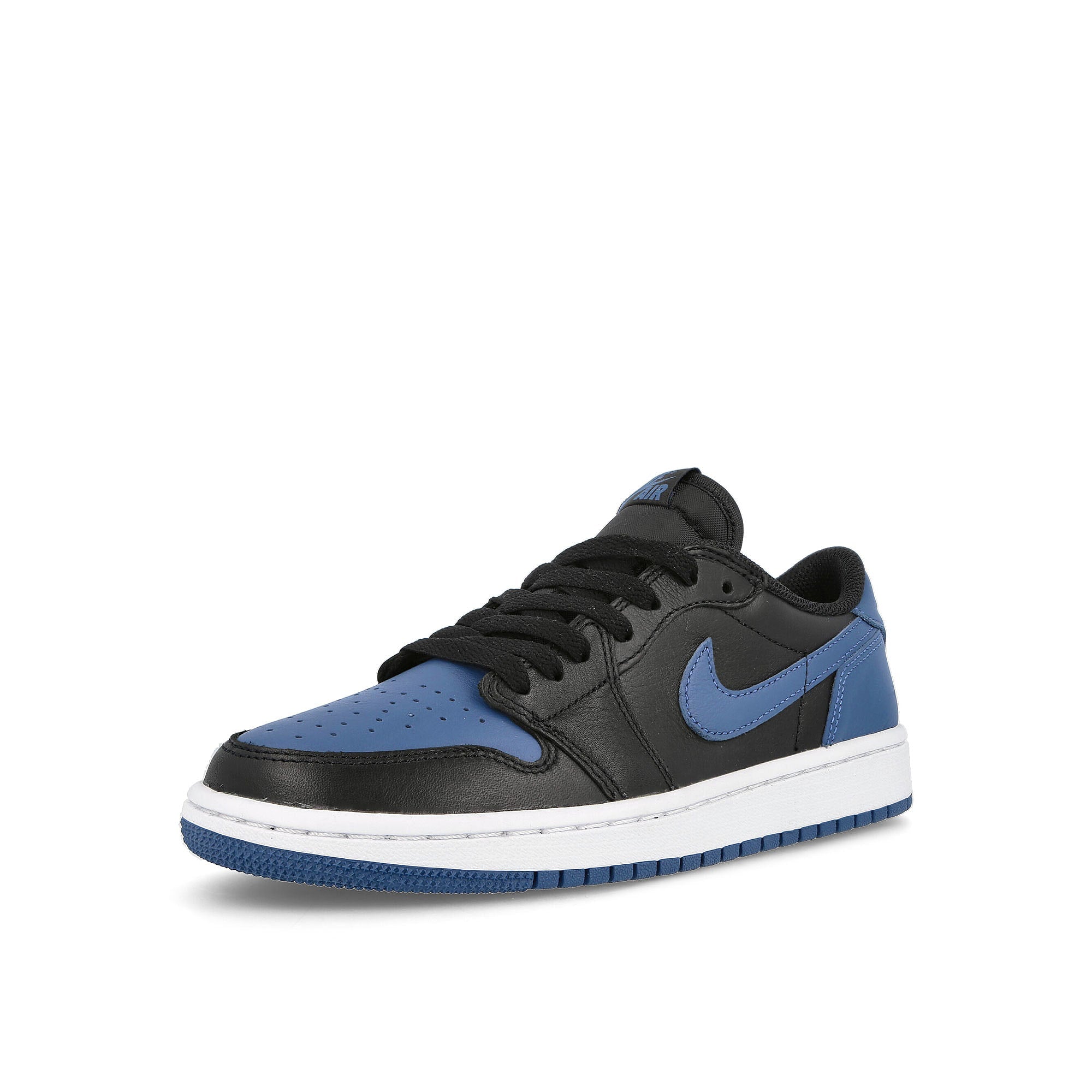 Jordan Wmns Air Jordan 1 Low OG Black / Mystic Navy - White Sneakers  Close Up | Overkill