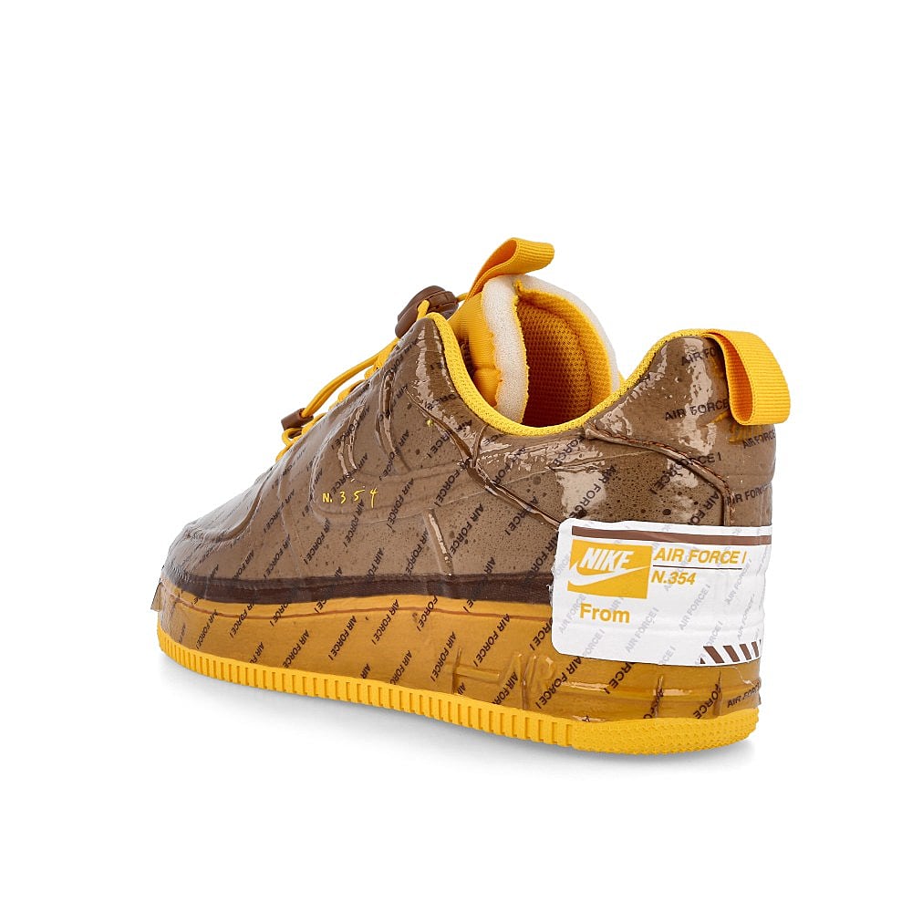 Nike air force 1 experimental Archaeo Brown / University Gold - White  Close-up | Overkill