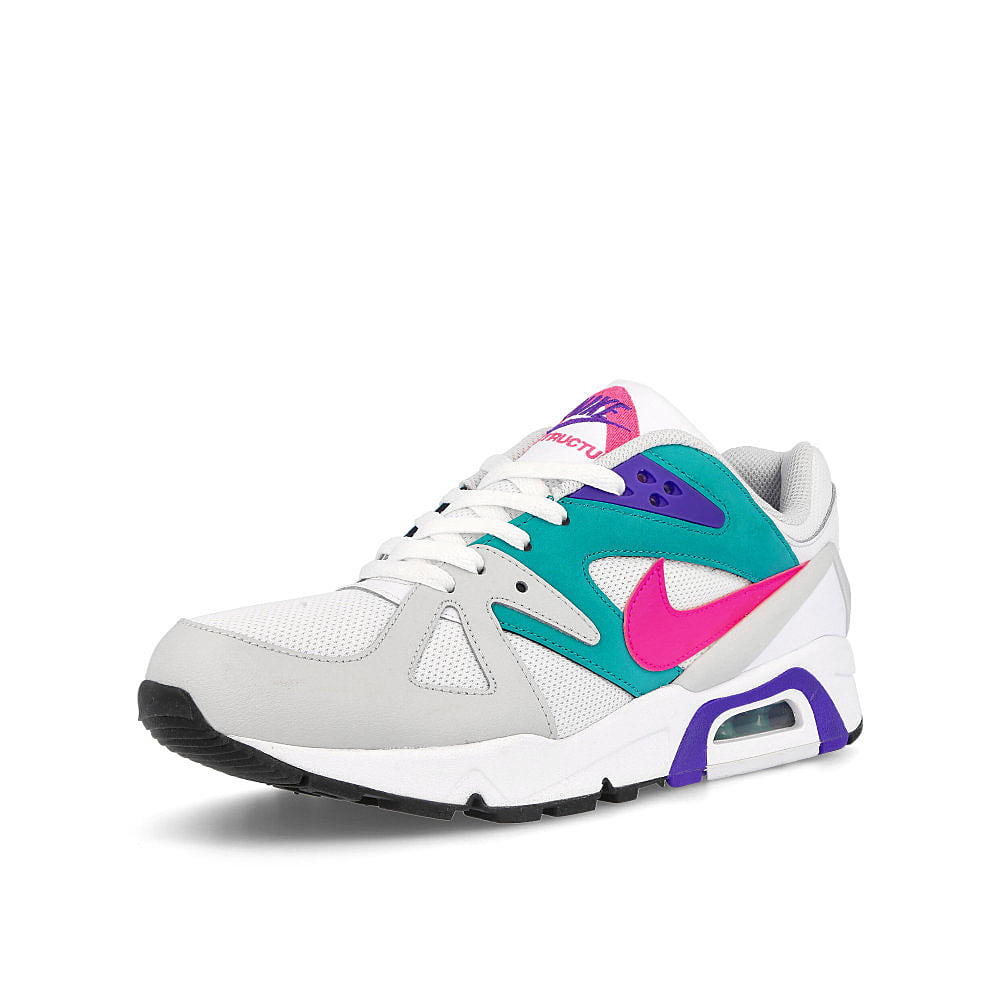 Nike wmns air structure White-Hyper Pink - Turbo Green - Photon Dust Sneakers  Close Up | Overkill
