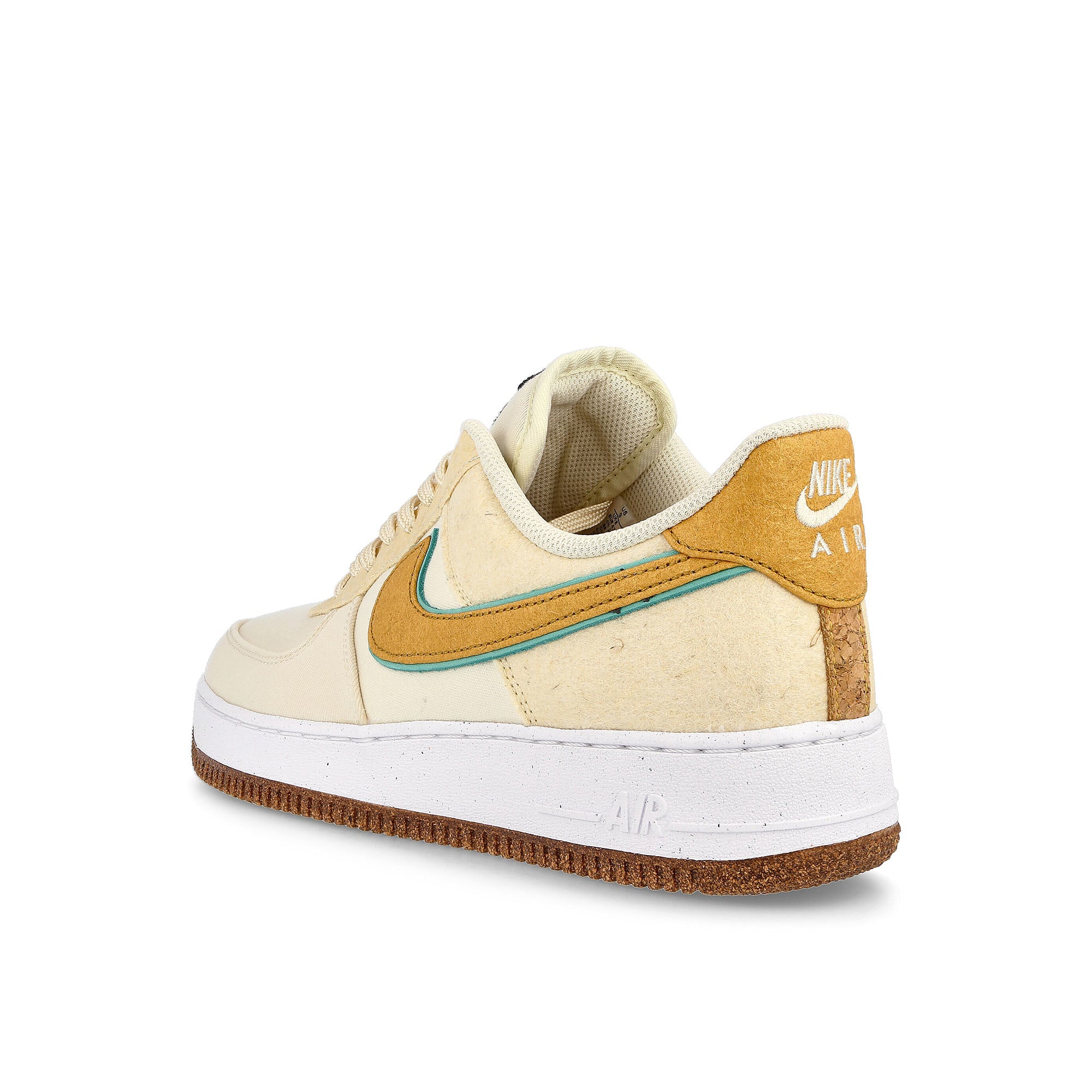 Nike air force 1 07 premium Coconut Milk-Metallic Gold Low Top Sneakers  Material | Overkill