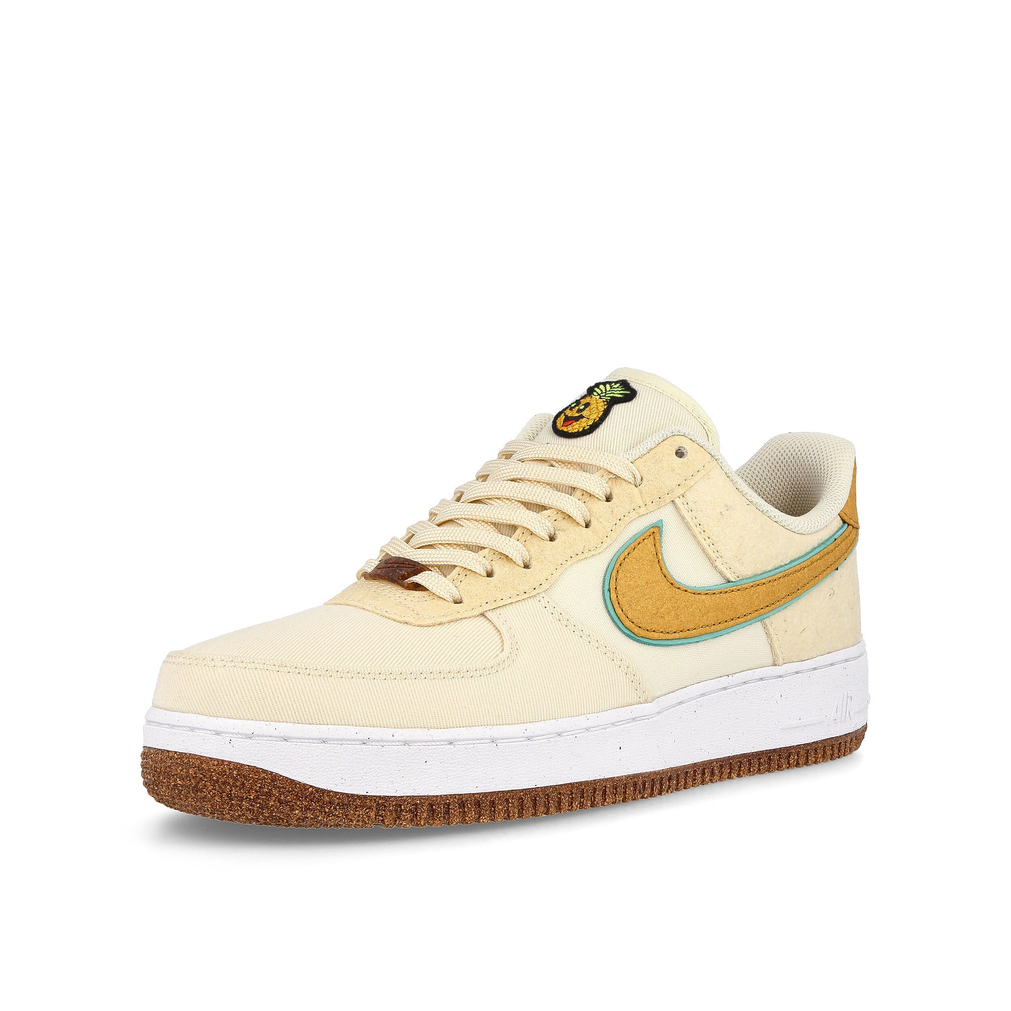 Nike air force 1 07 premium Coconut Milk-Metallic Gold Low Top Sneakers  Close Up | Overkill