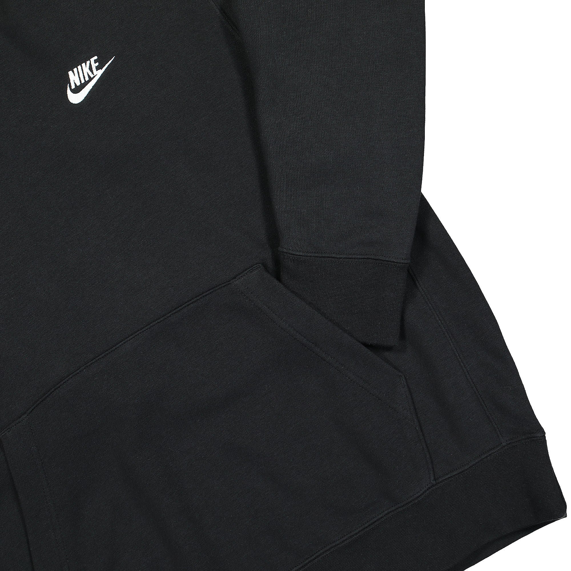 Nike NSW Club French Terry Hoodie Black / Black / White Hoodies Detailfoto | Overkill