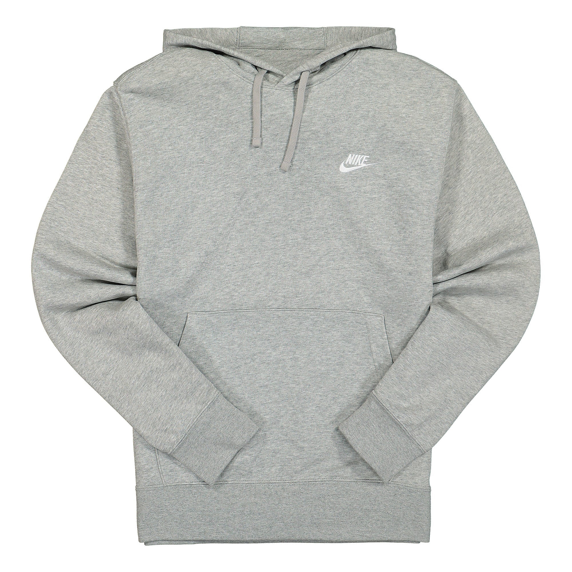 Nike NSW Club French Terry Hoodie Dark Grey Heather / Matte Silver / White Hoodies CZ7857 063 | Overkill