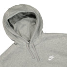 Nike NSW Club French Terry Hoodie Dark Grey Heather / Matte Silver / White Hoodies Close-up | Overkill