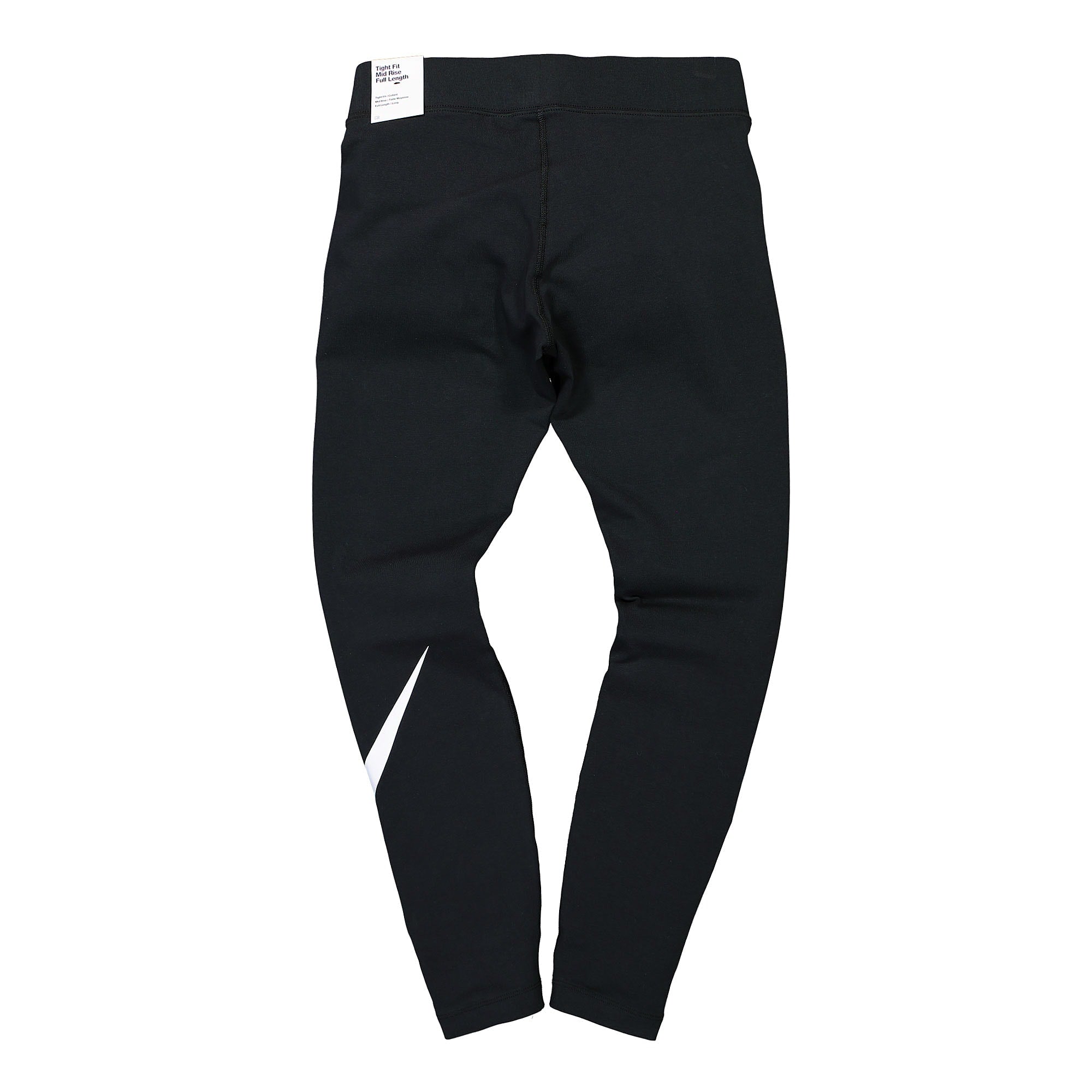 Nike Wmns Essential Mid Rise Swoosh Leggings Black / White Sweat & Track Pants Material | Overkill