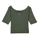 Nike Wmns Essential Top SS Scoop Cargo Khaki / White T-Shirts CZ9812 325 | Overkill