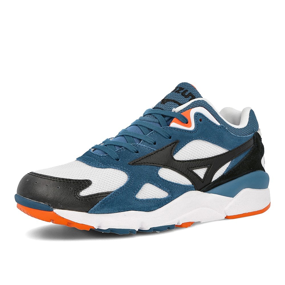 Mizuno sky medal s White-Black-Moroccan Blue Sneakers  Close Up | Overkill
