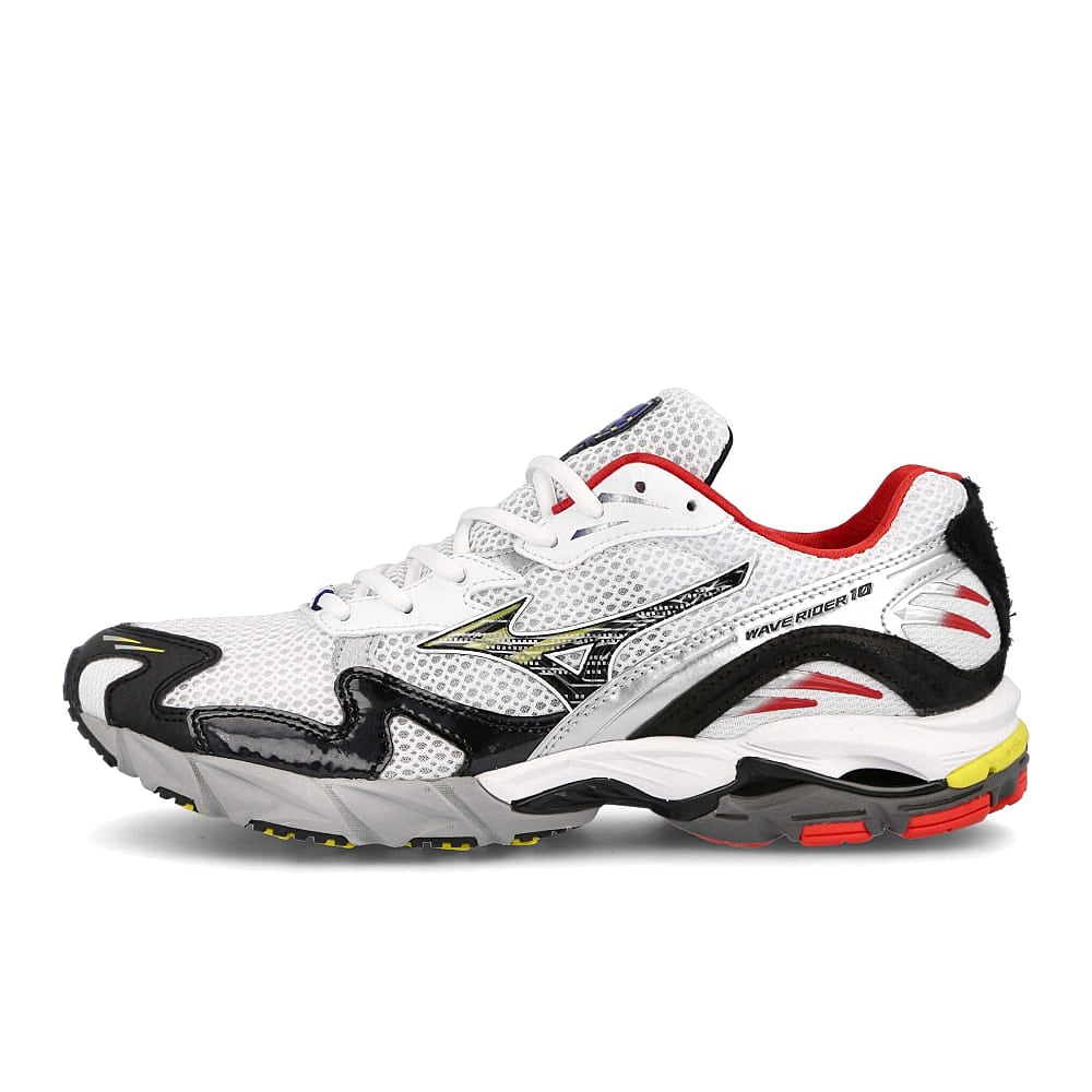 Mizuno wave rider 10 White-Black-Racing Red Sneakers D1GA203001 | Overkill