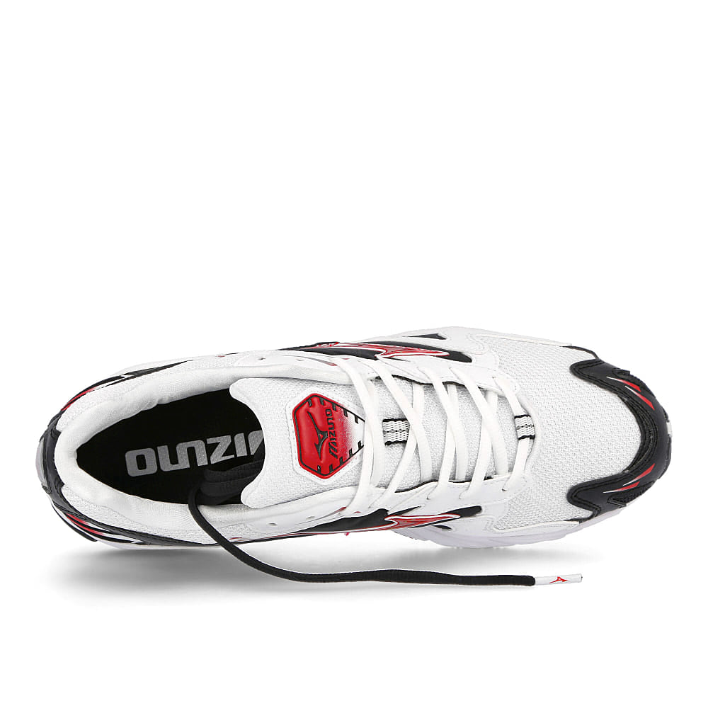 Mizuno wave rider 10 White-Chinese Red-Black Sneakers  Detailfoto | Overkill