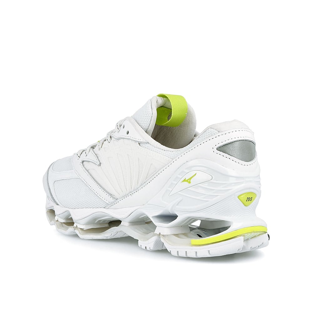 Mizuno Futur x Mizuno Wave Prophecy White-White-Yellow Sneakers  Material | Overkill