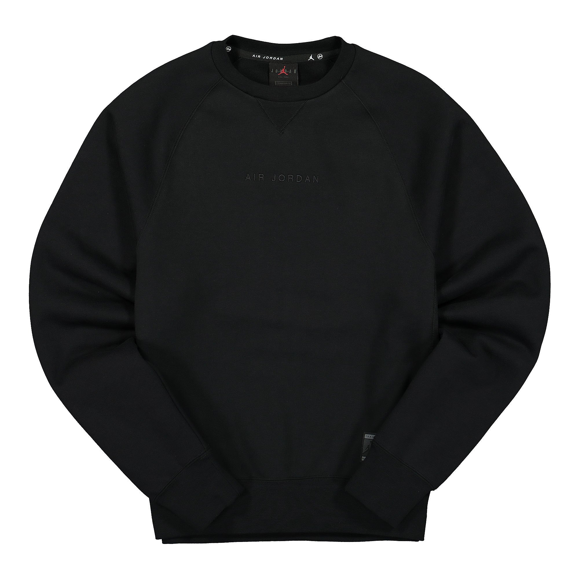 Jordan Fragment x Air Jordan Fleece Crew Black / Reflective Silver Sweatshirts DA2989 010 | Overkill