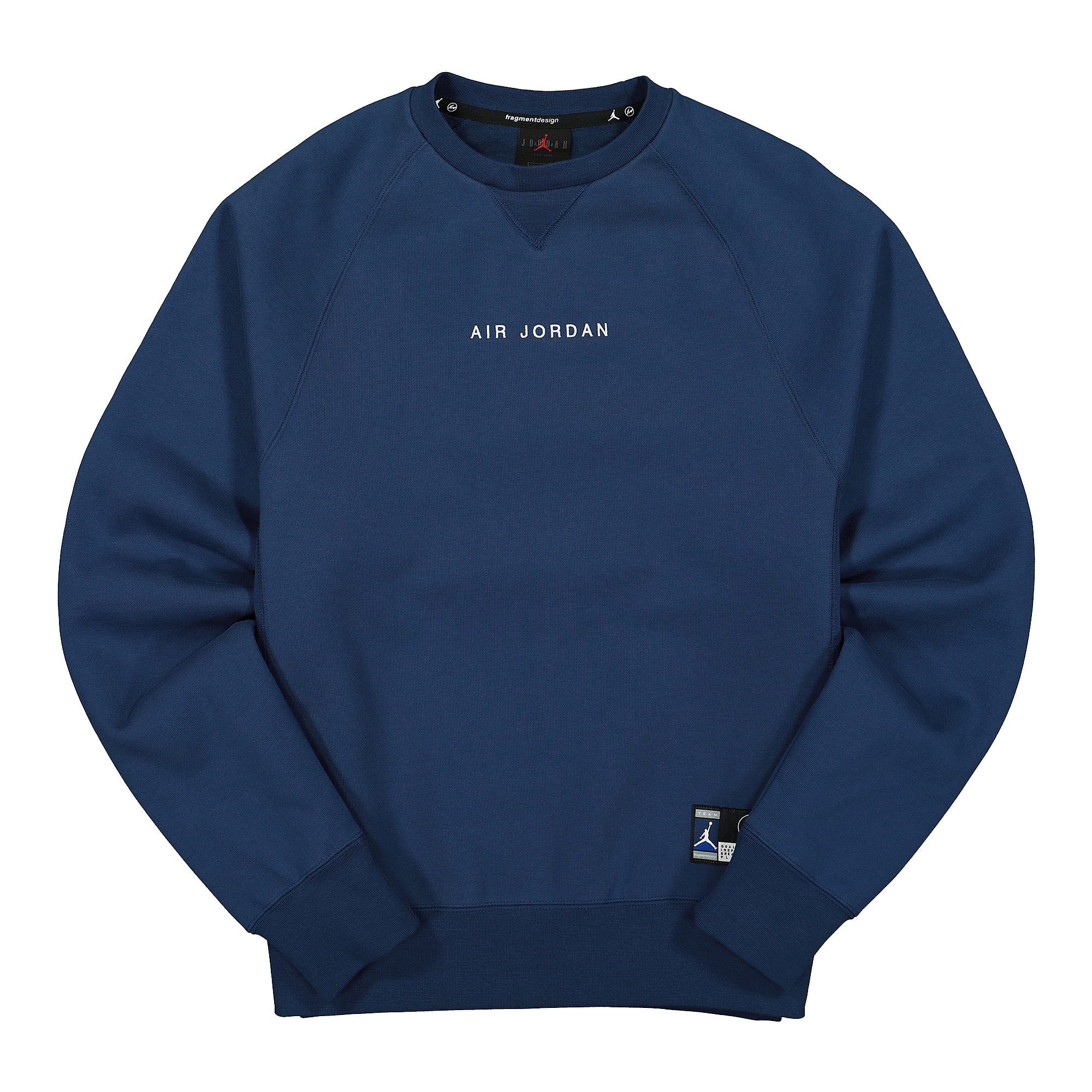 Jordan Fragment x Air Jordan Fleece Crew Navy / Sport Royal / White Sweatshirts DA2989 414 | Overkill