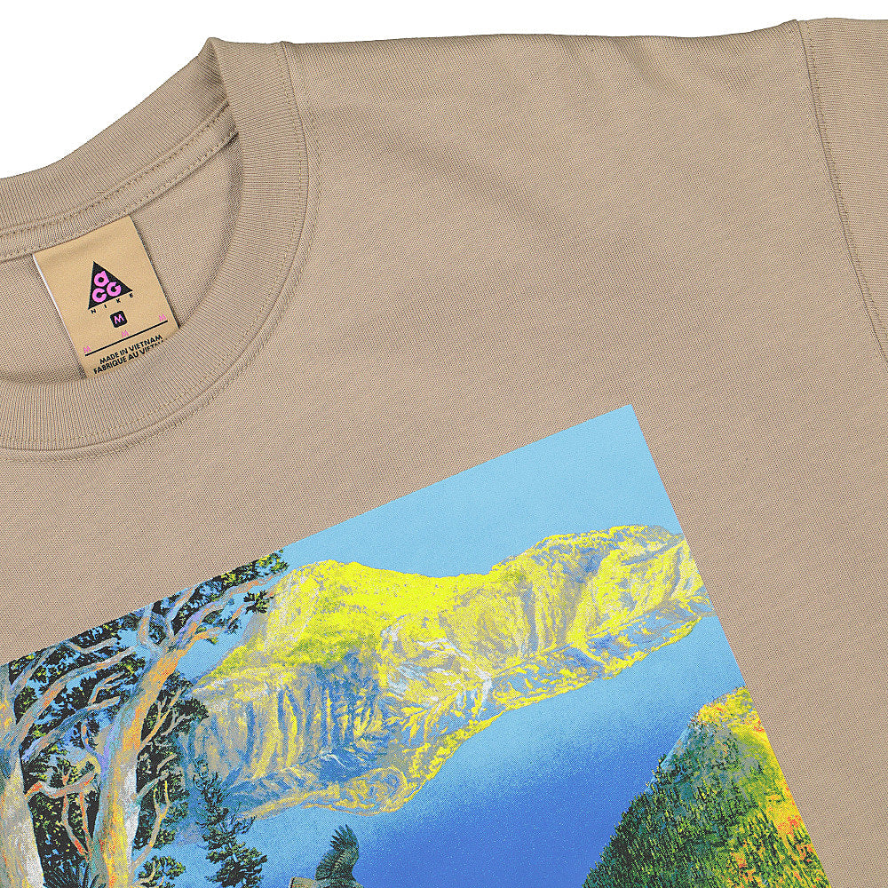 Nike NRG ACG Short Sleeve Crater Lake Tee Khaki / White T-Shirts Close-up | Overkill
