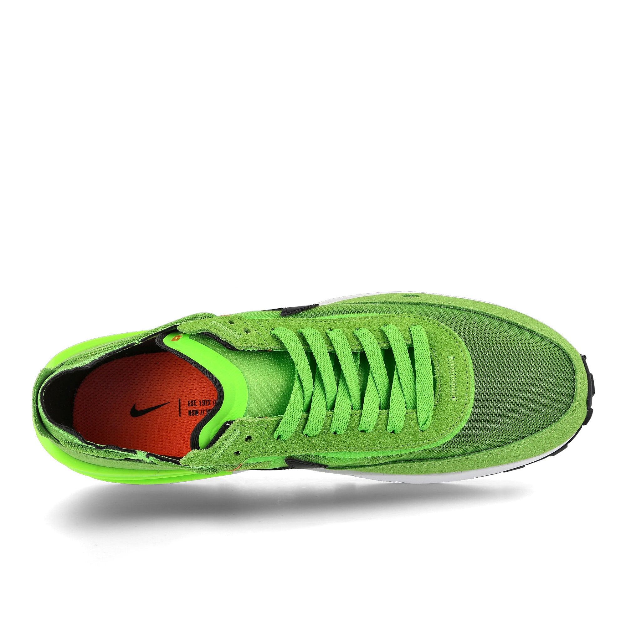 Nike waffle one Electric Green-Black - Mean Green Sneakers  Detailfoto | Overkill